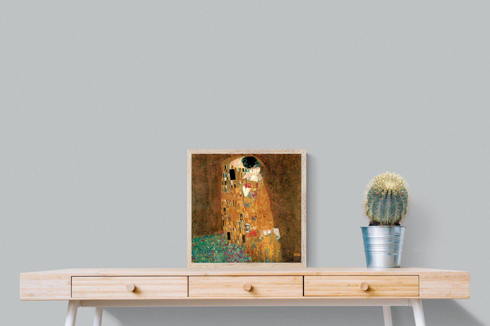 Gustav Klimt The Kiss-Wall_Art-50 x 50cm-Mounted Canvas-Wood-Pixalot