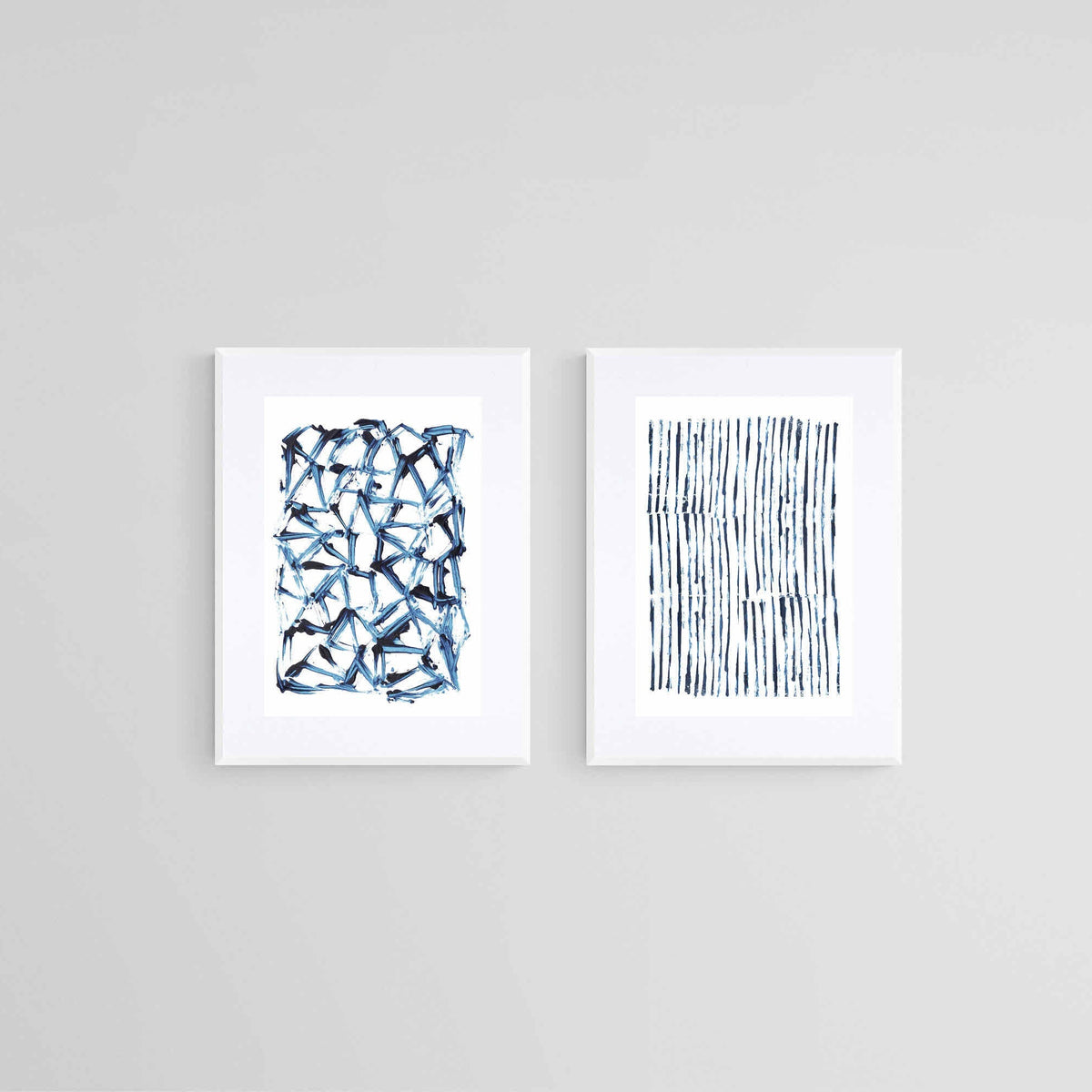 Minimal Blue & White Set Wall Art | Canvas & Framed Prints – Pixalot