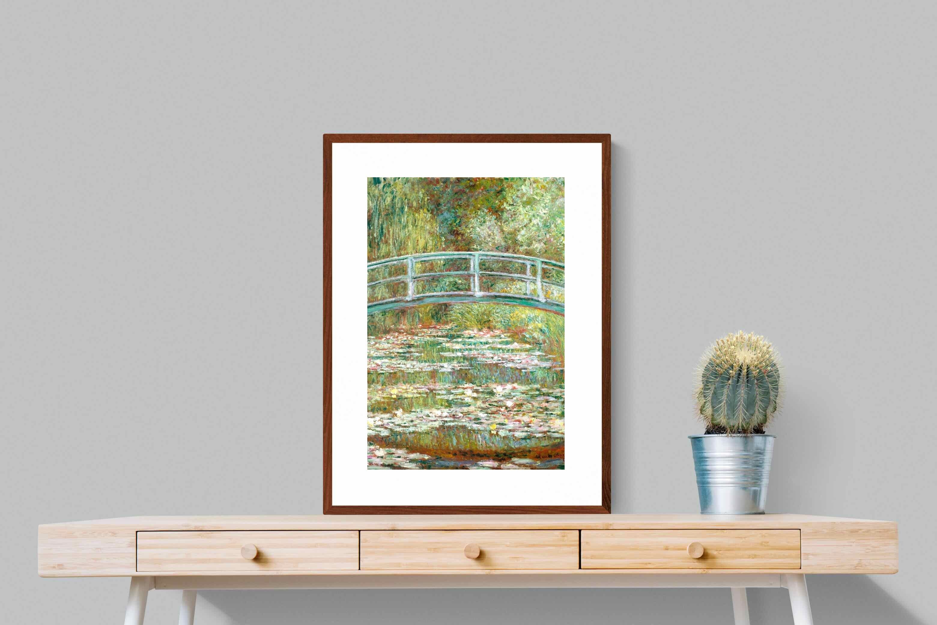 Pixalot Bridge over a Pond of Water Lilies