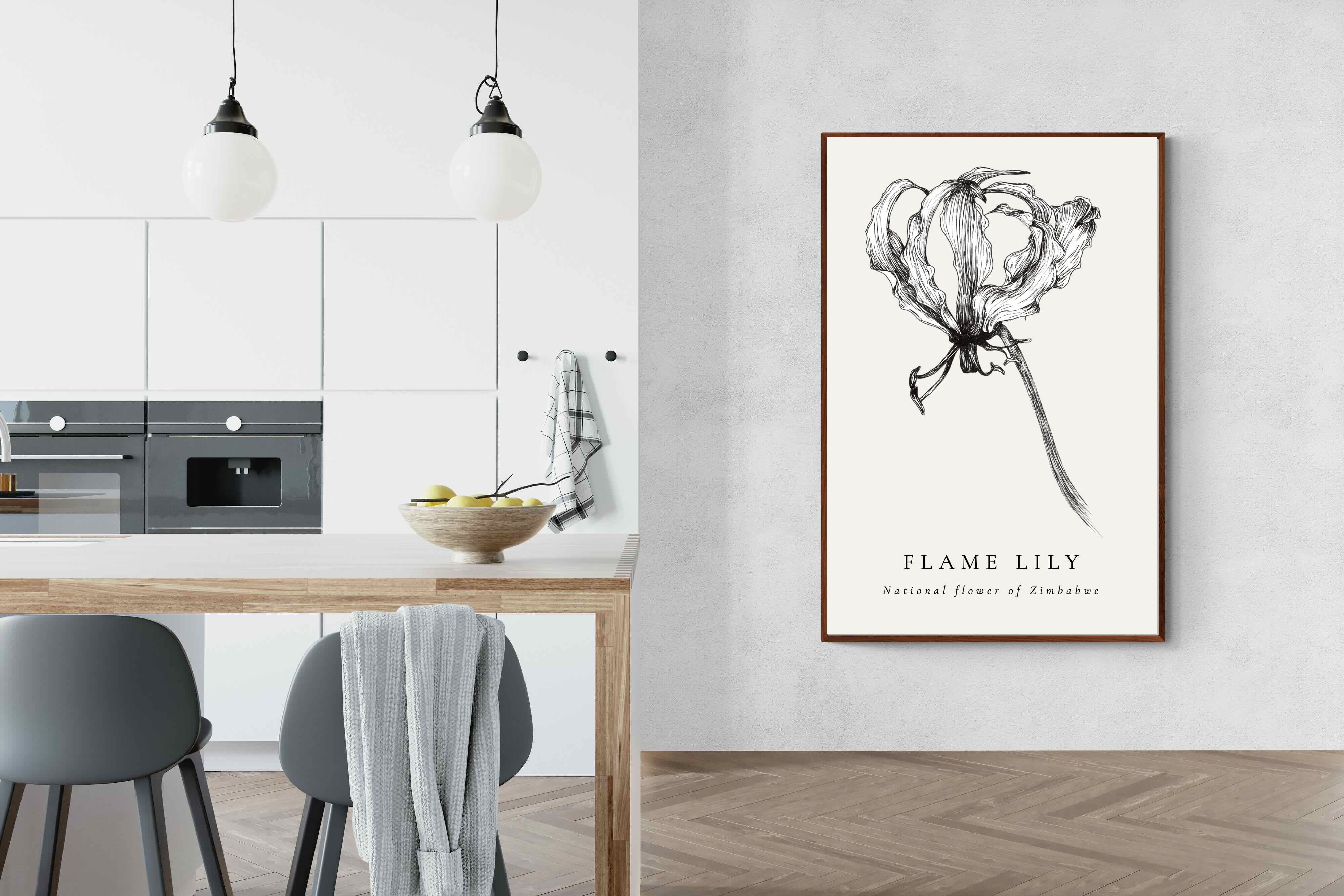 Pixalot ® Flame Lily Illustration