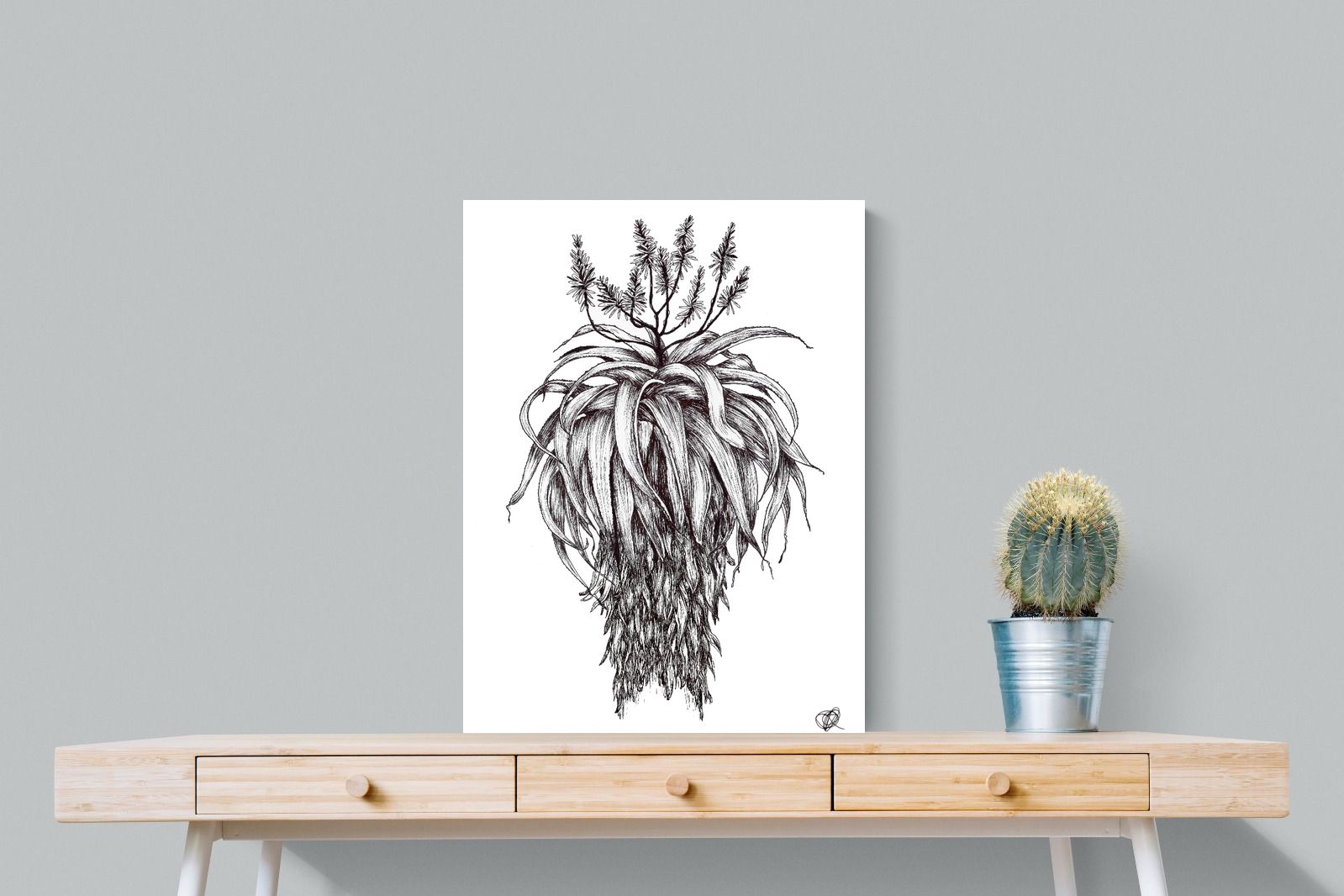 Pixalot Full Flowering Aloe Illustration