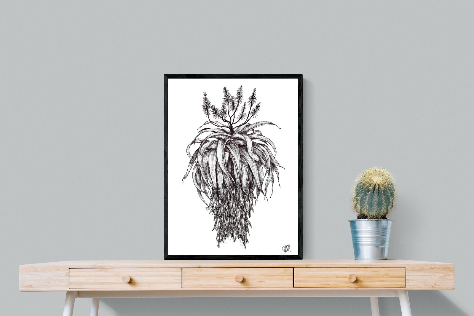 Pixalot Full Flowering Aloe Illustration