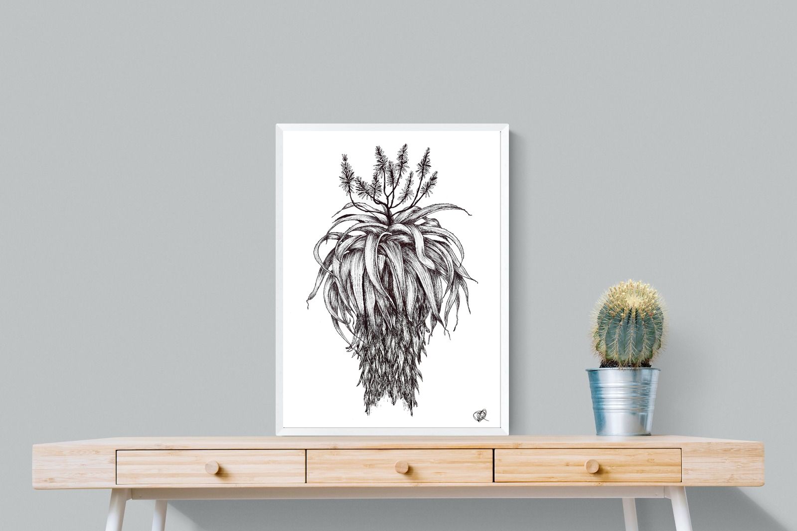 Pixalot Full Flowering Aloe Illustration