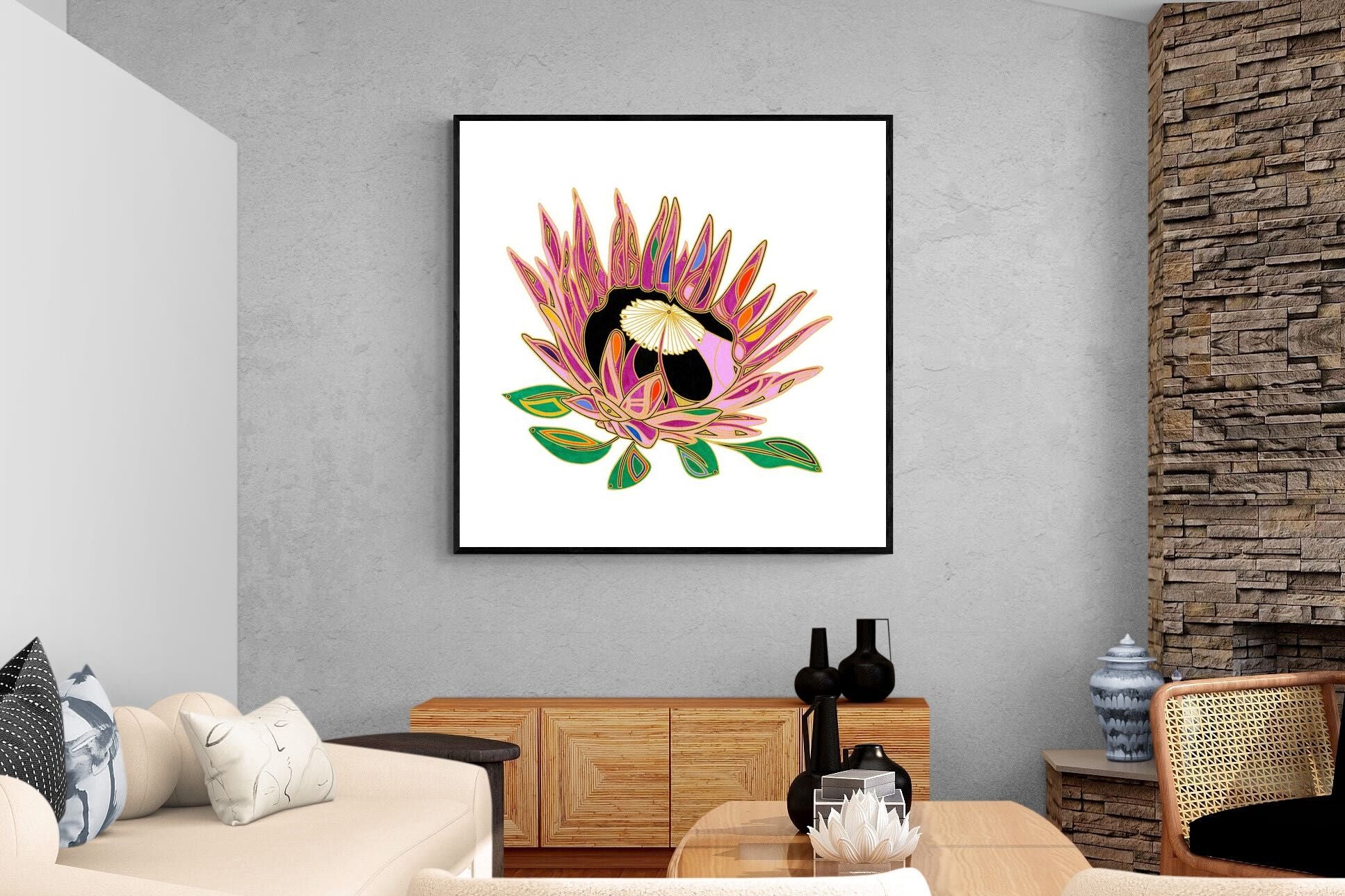 Pixalot Geometric Protea