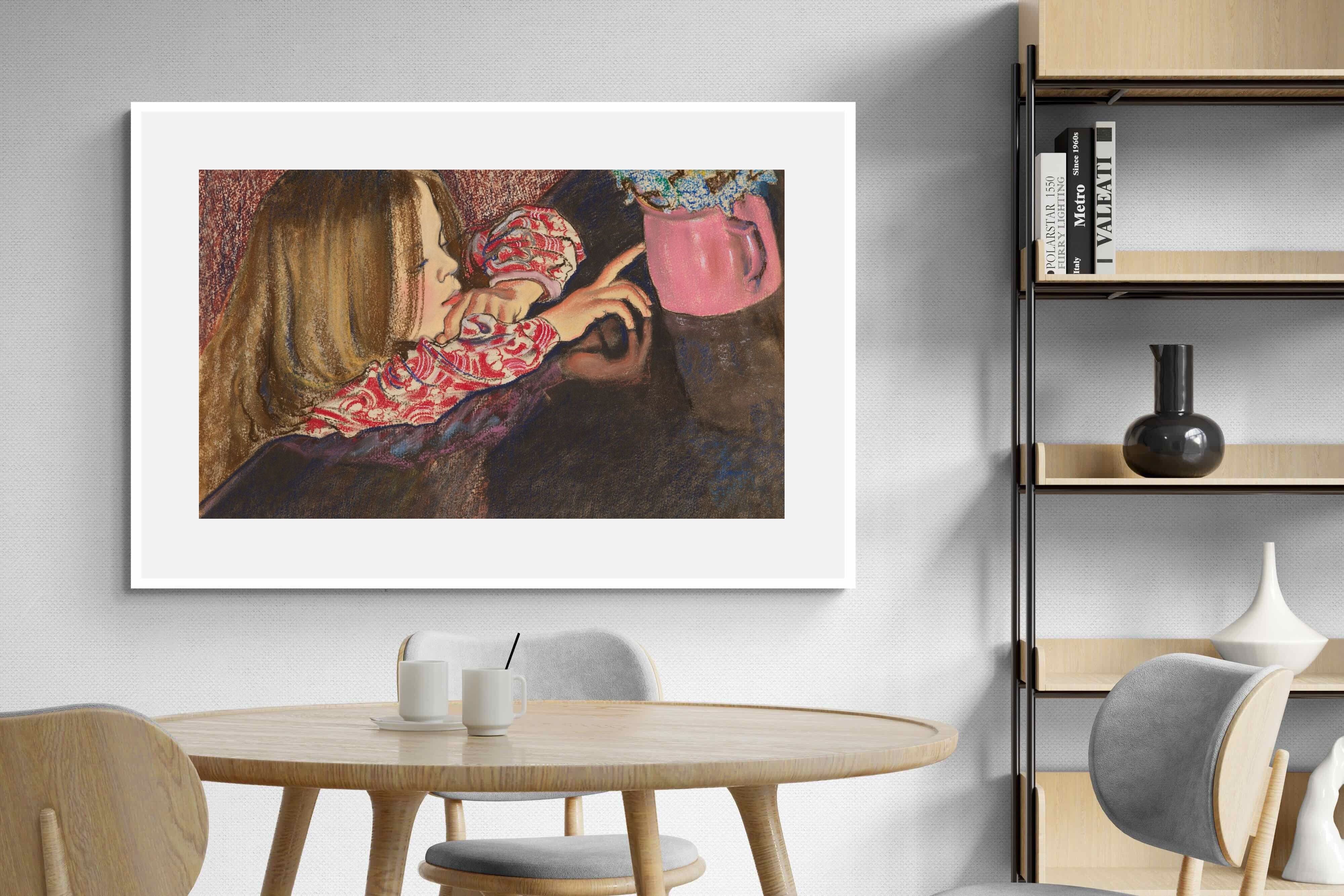 Pixalot Girl with a Vase of Flowers