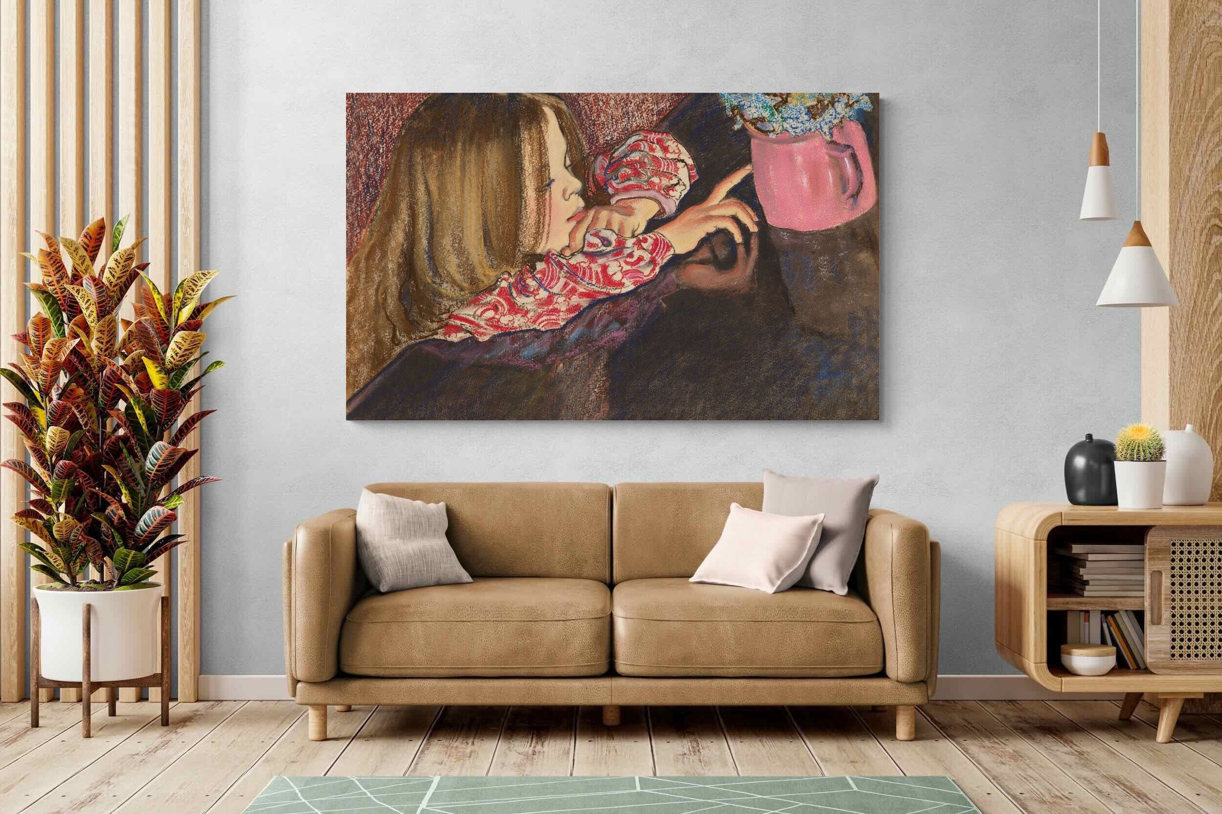 Pixalot Girl with a Vase of Flowers