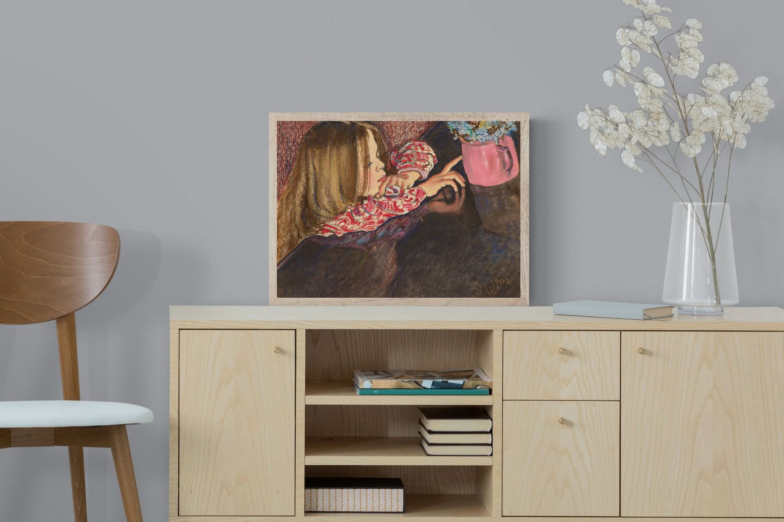 Pixalot Girl with a Vase of Flowers