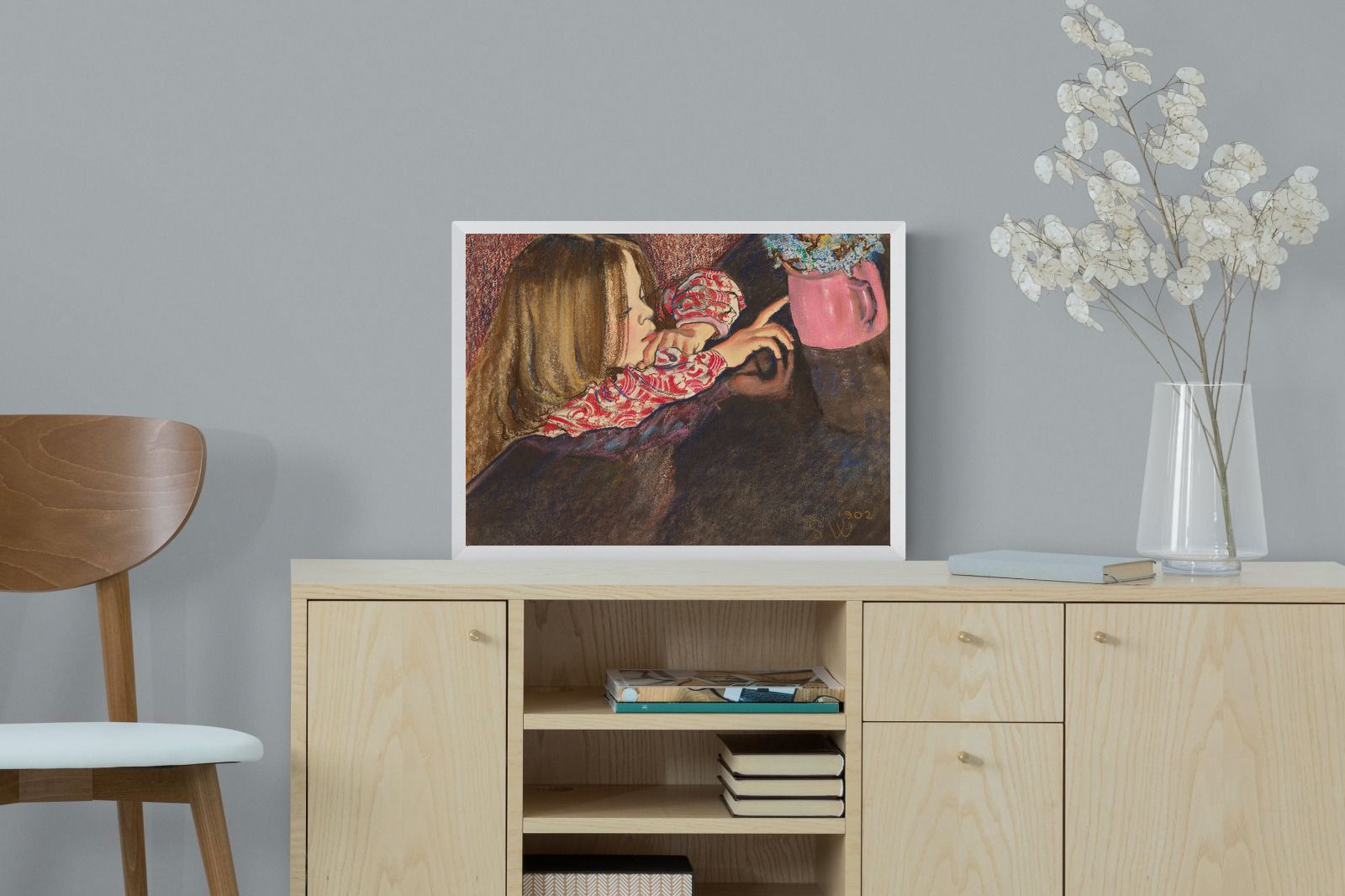 Pixalot Girl with a Vase of Flowers