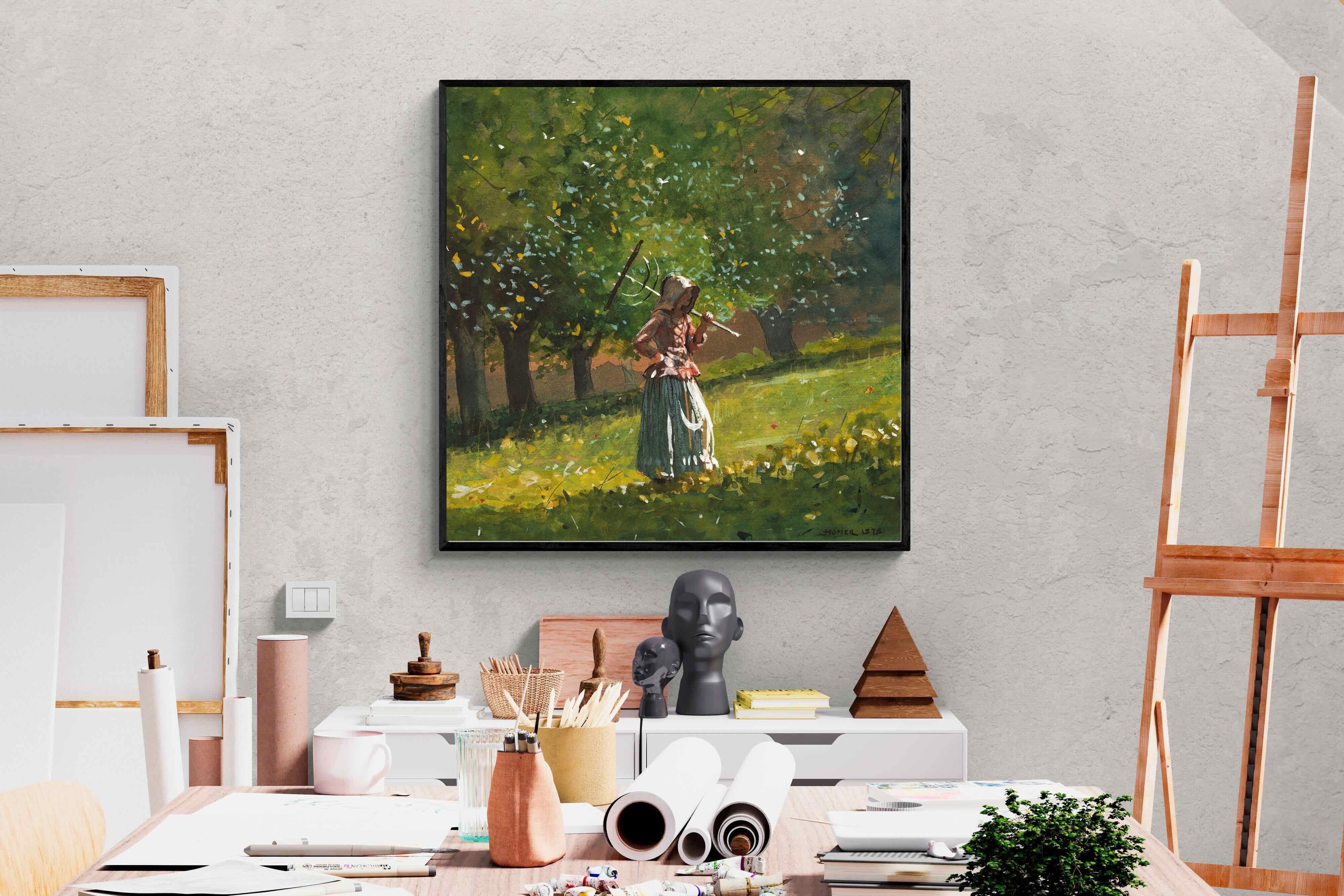Pixalot ® Girl with Hay Rake