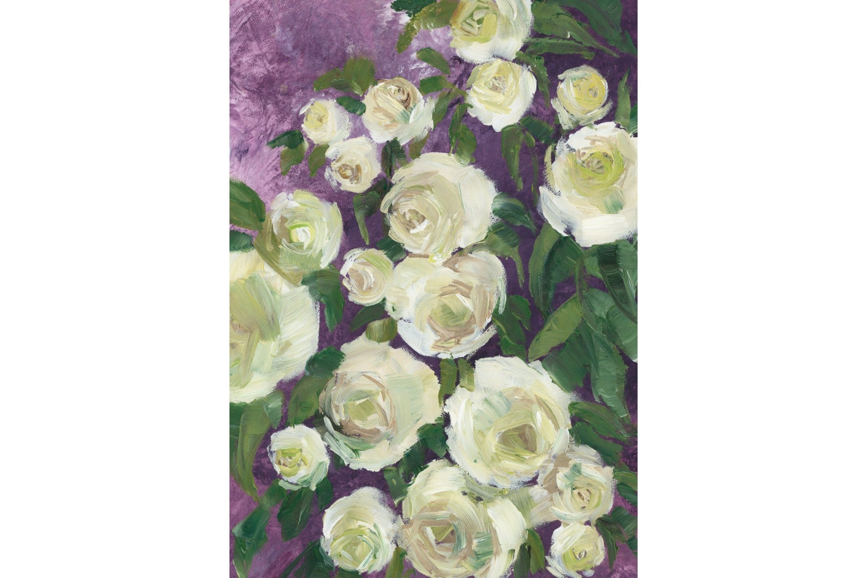 Ivory Blooms on Plum