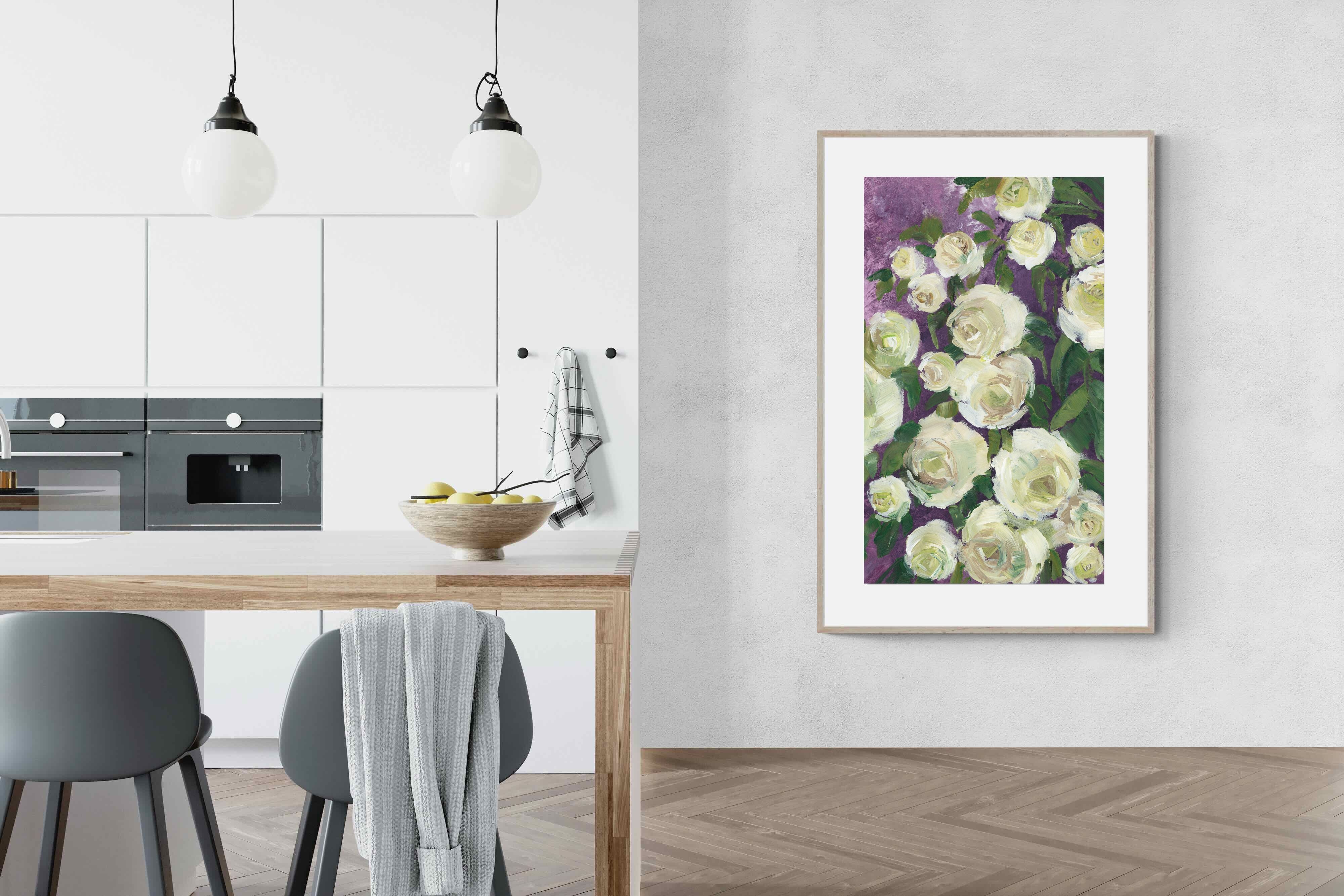 Pixalot Ivory Blooms on Plum