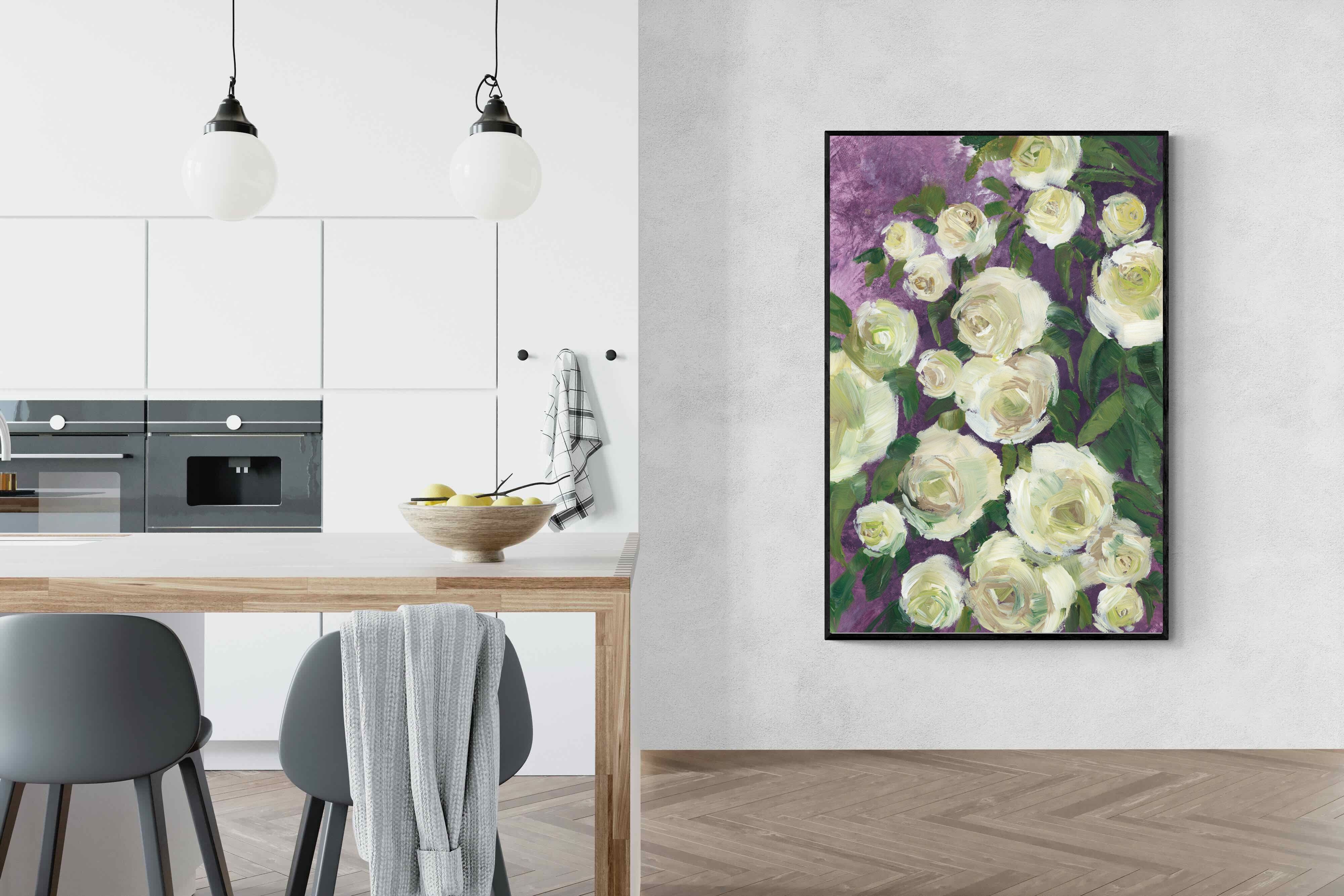 Pixalot Ivory Blooms on Plum