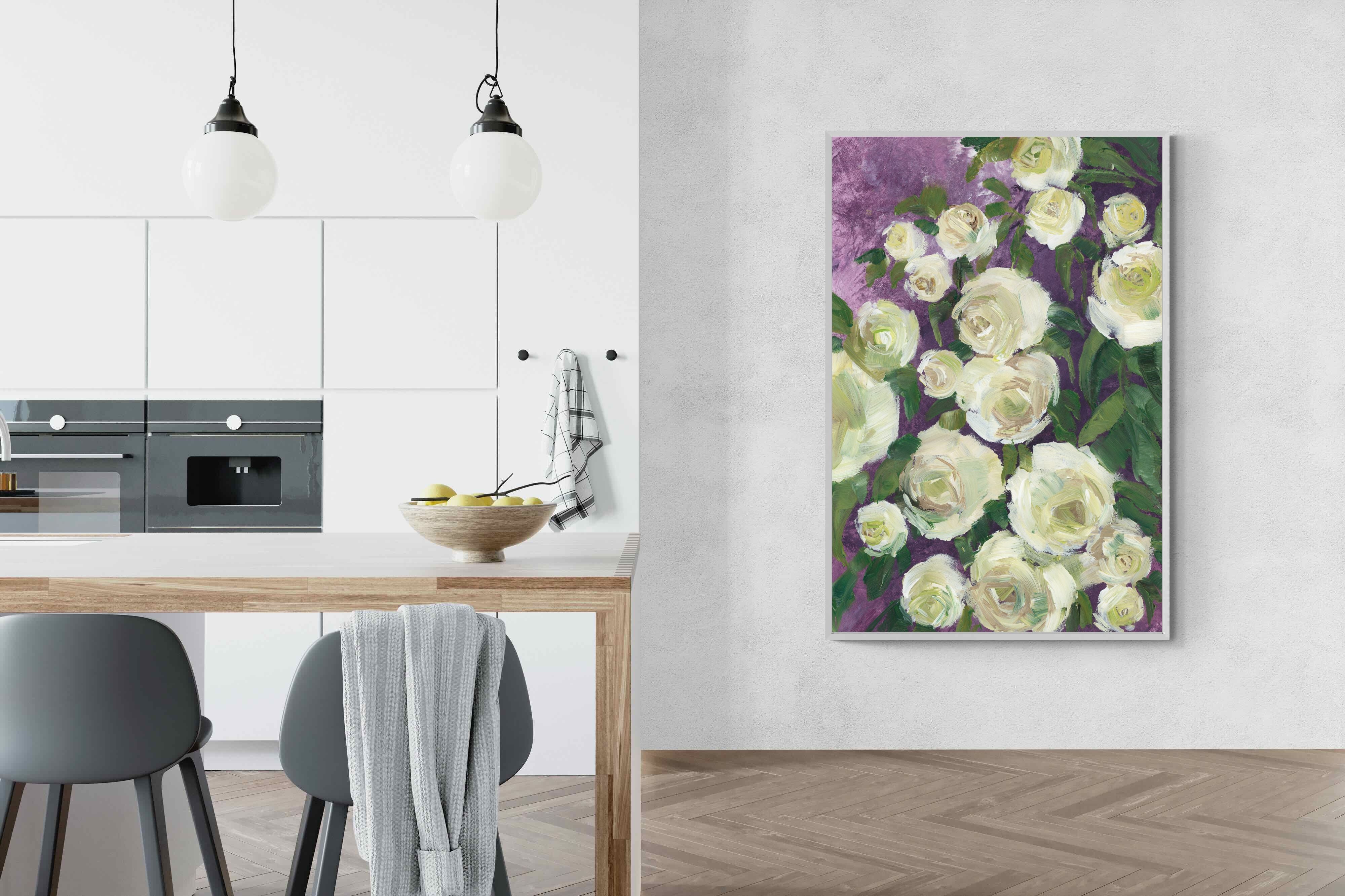 Pixalot Ivory Blooms on Plum