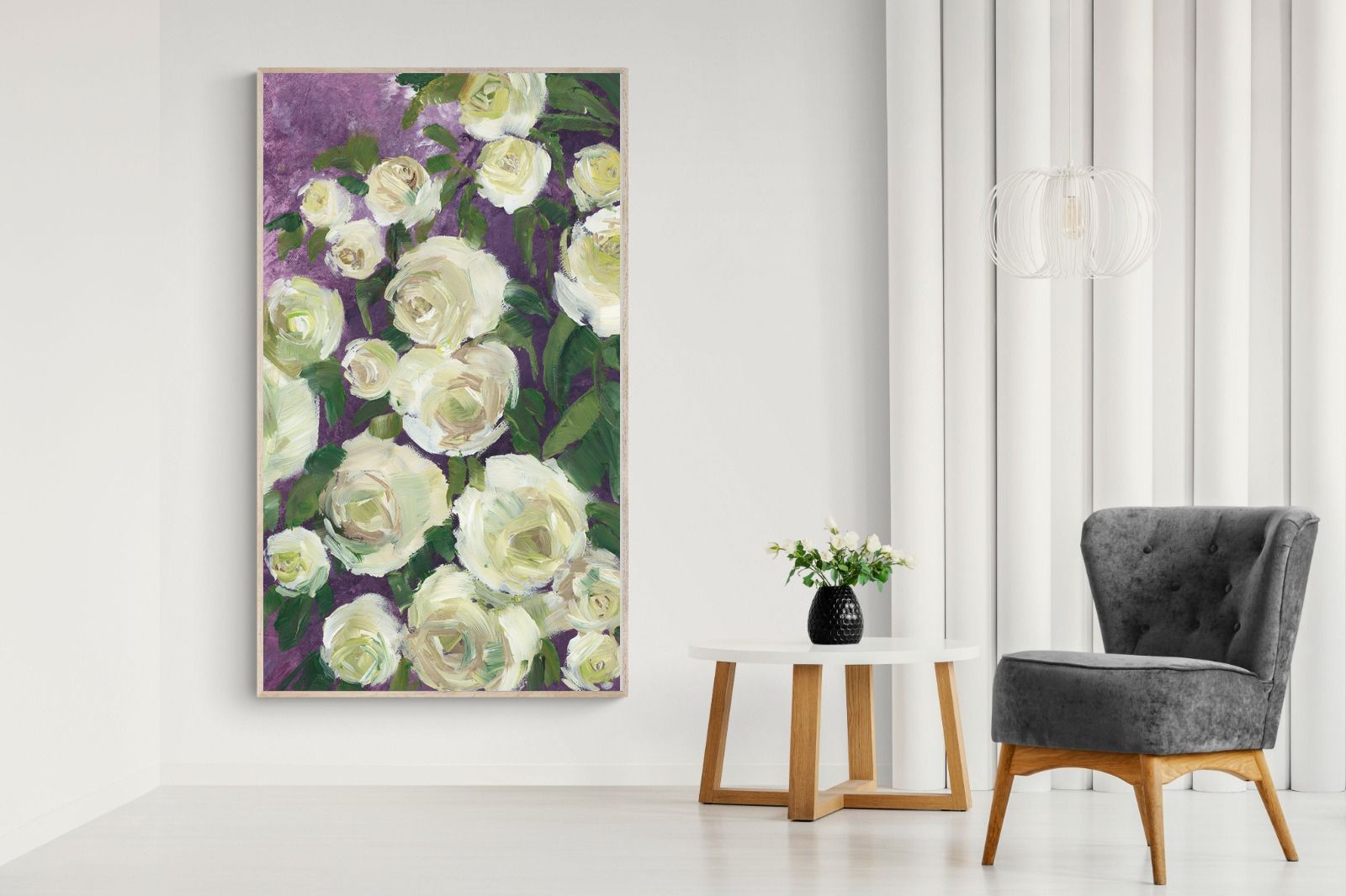 Pixalot Ivory Blooms on Plum