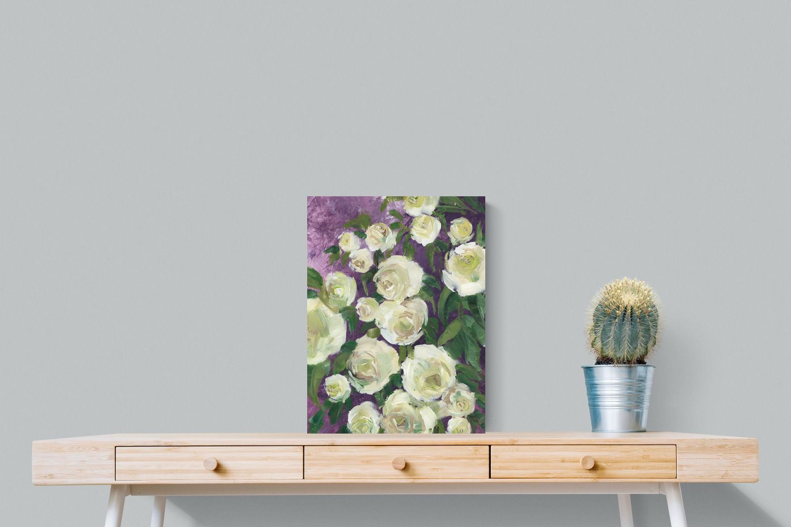 Pixalot Ivory Blooms on Plum