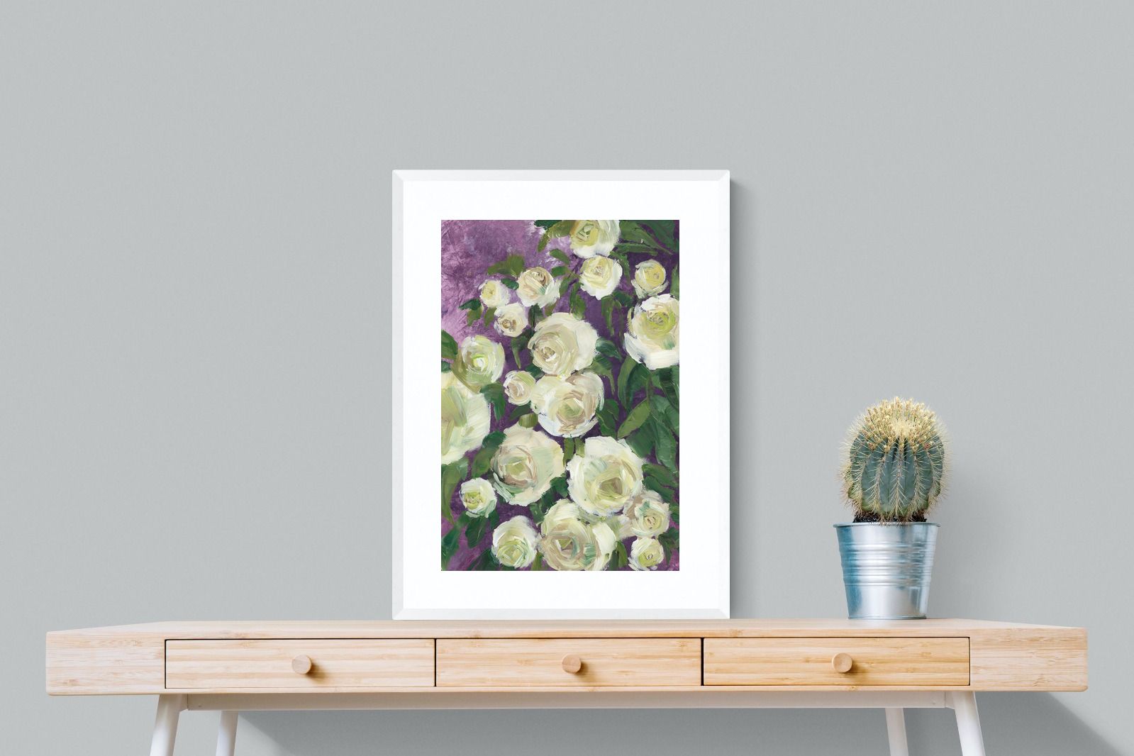 Pixalot Ivory Blooms on Plum