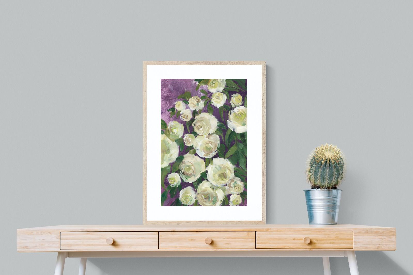 Pixalot Ivory Blooms on Plum