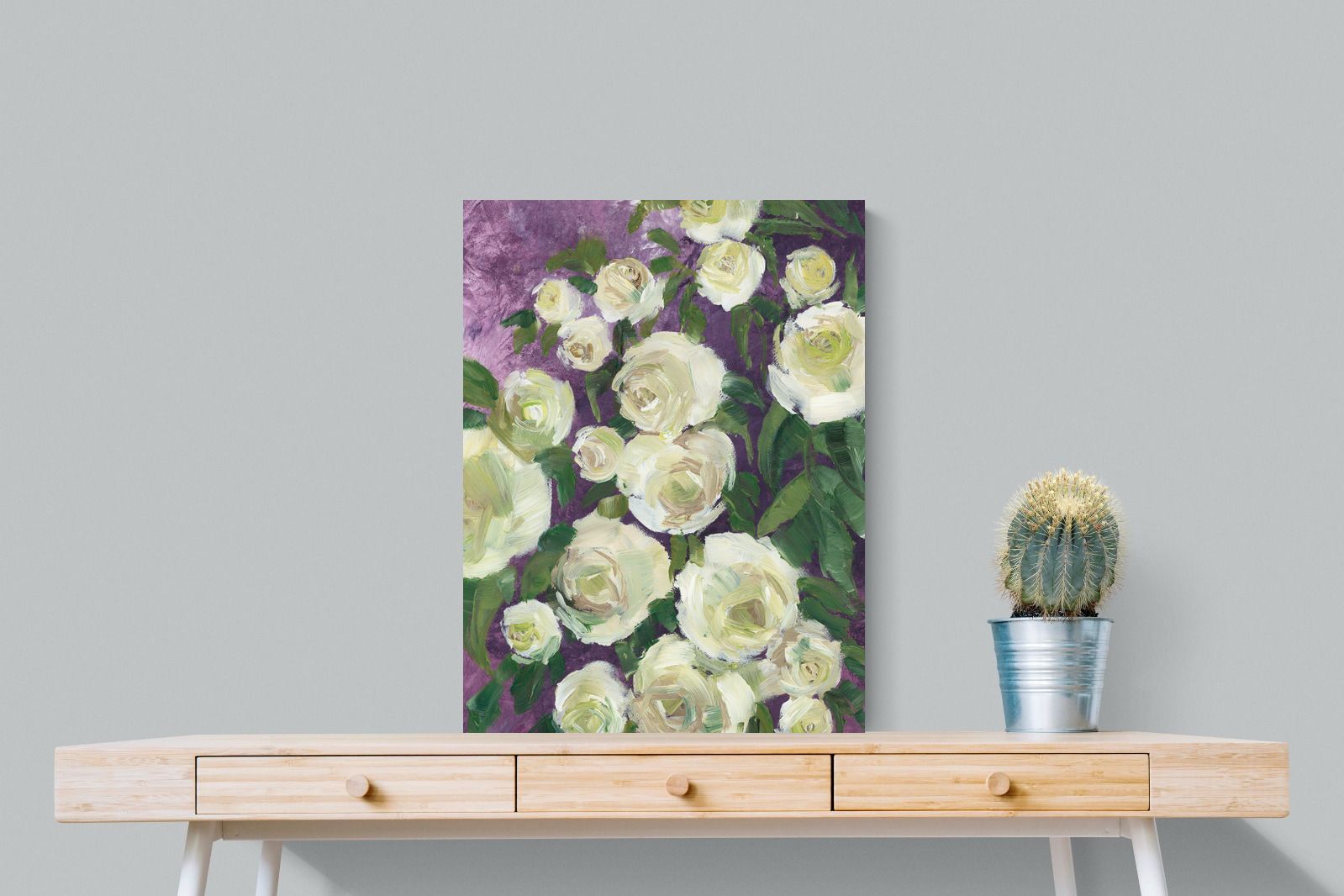 Pixalot Ivory Blooms on Plum
