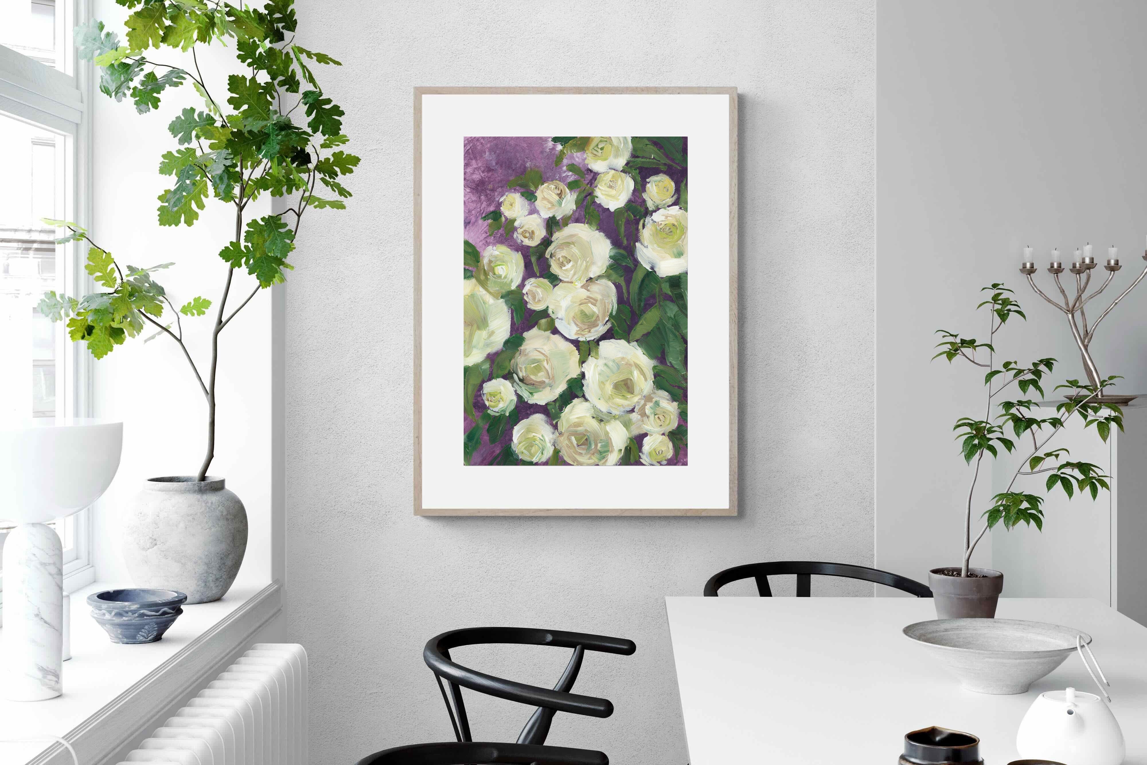 Pixalot Ivory Blooms on Plum