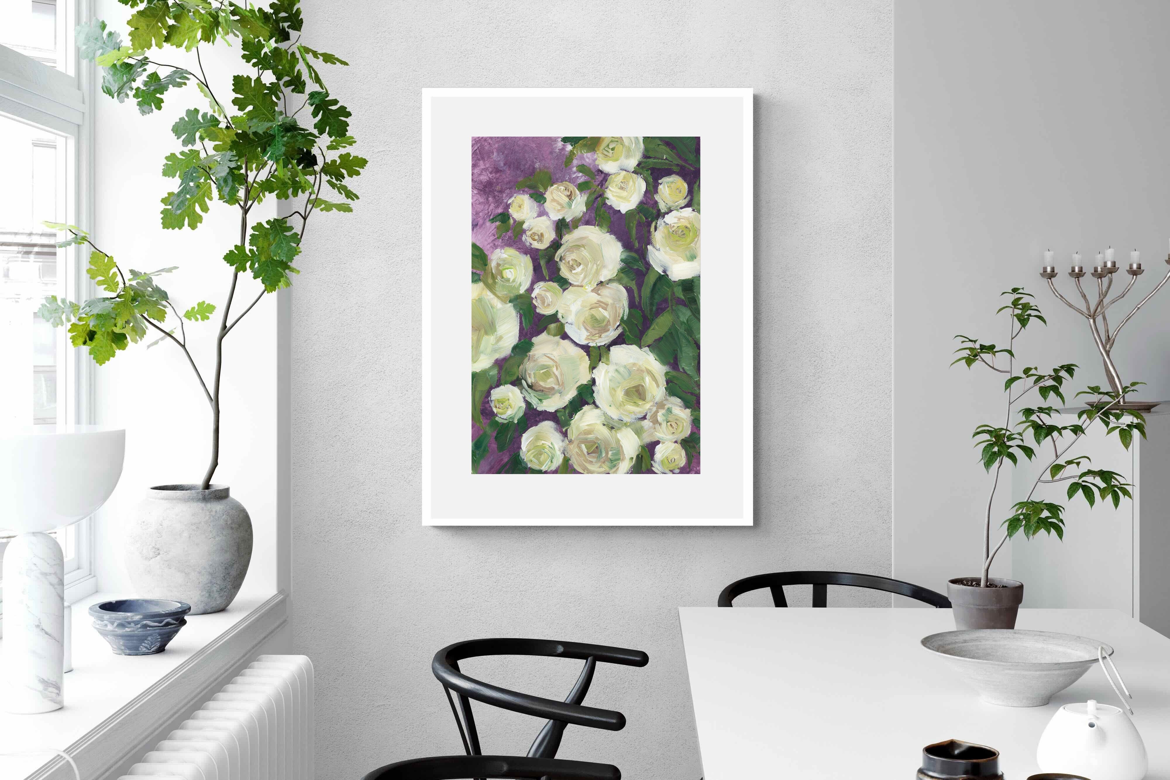 Pixalot Ivory Blooms on Plum