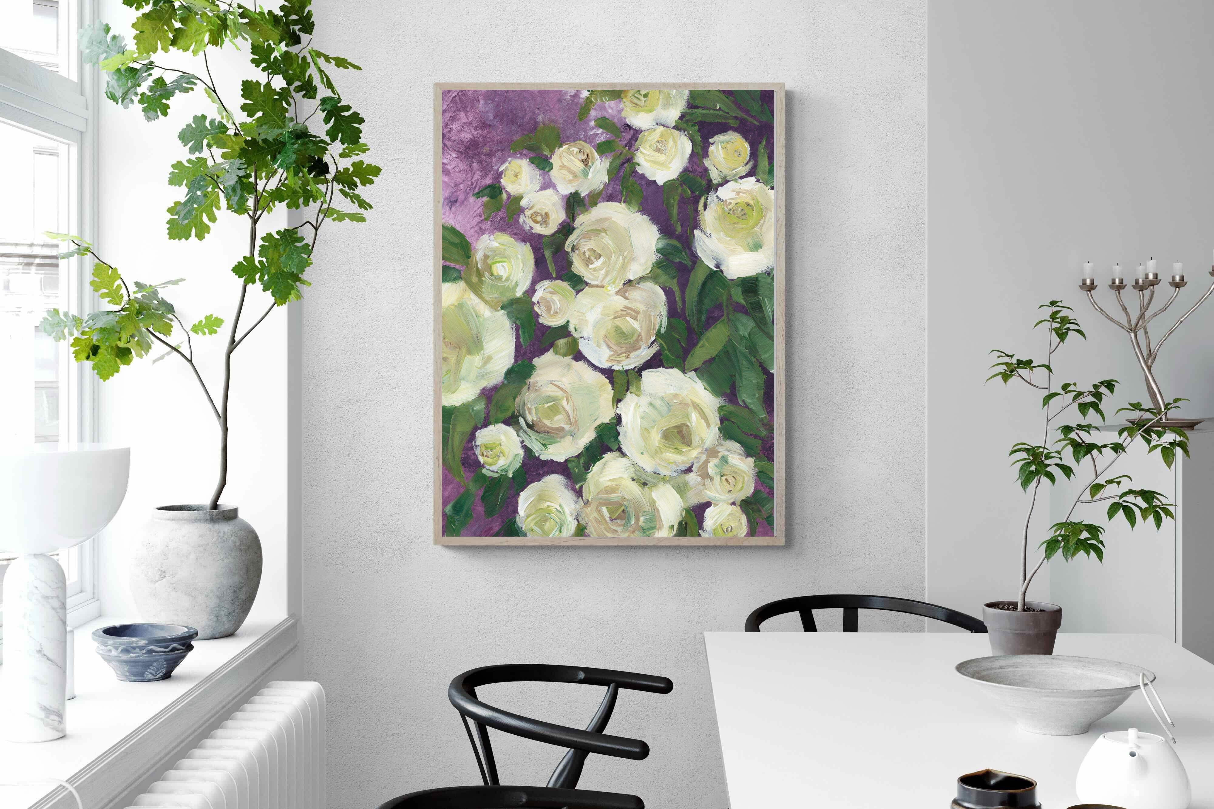 Pixalot Ivory Blooms on Plum