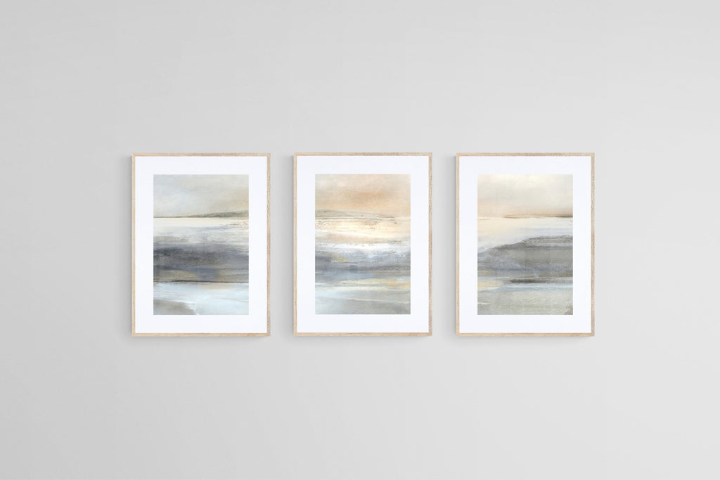 Land Set-Wall_Art-45 x 60cm (x3)-Framed Print-Wood-Pixalot