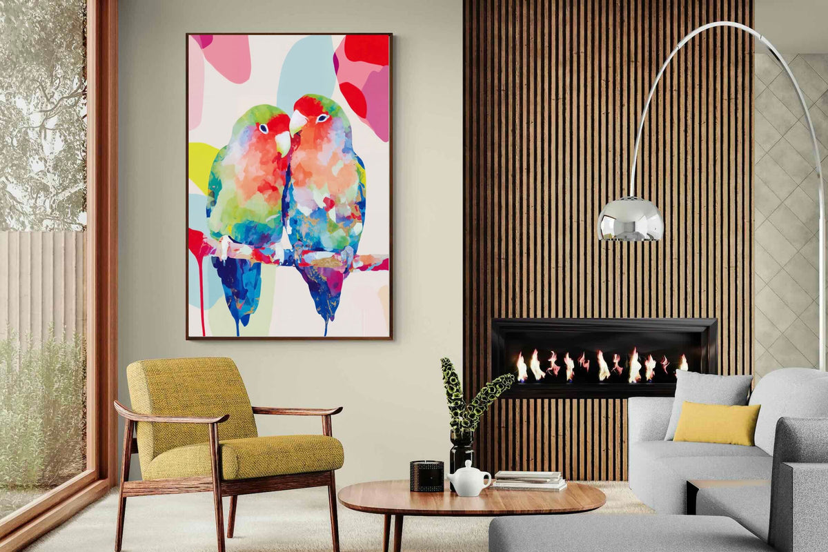 Pixalot ® Lovebirds on a Branch