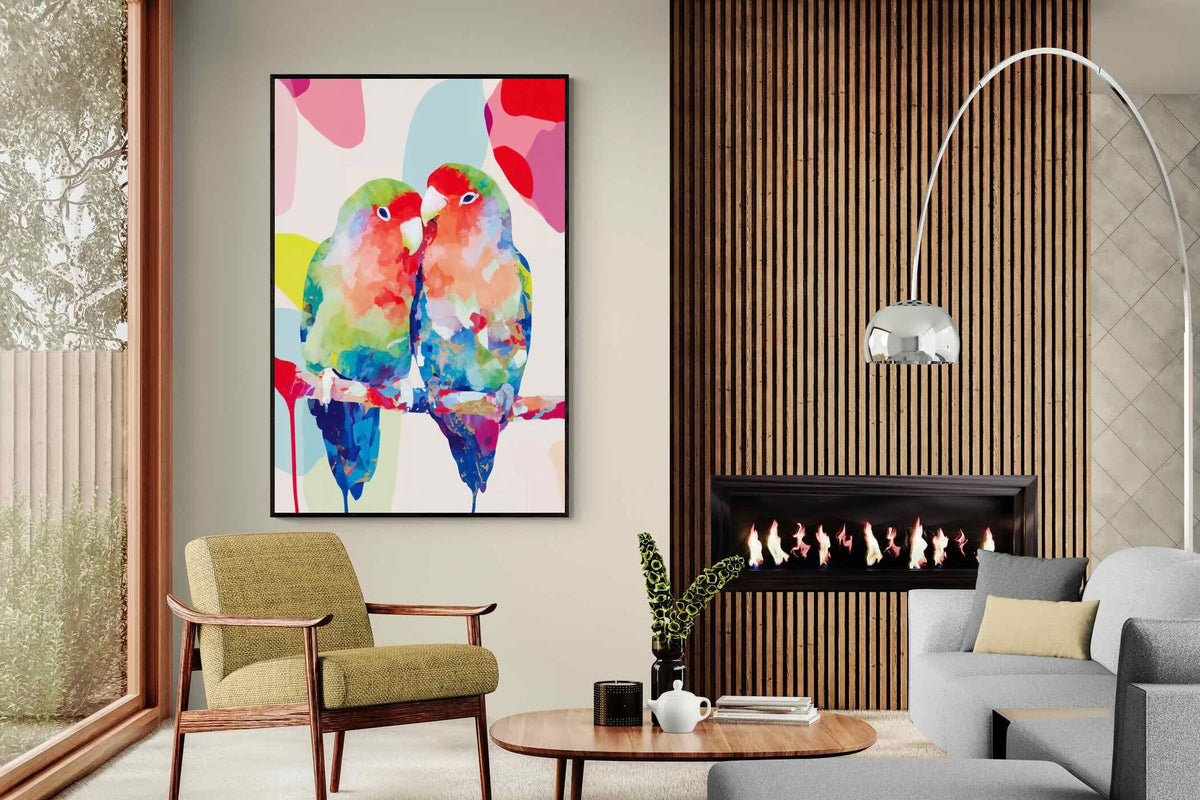 Pixalot ® Lovebirds on a Branch