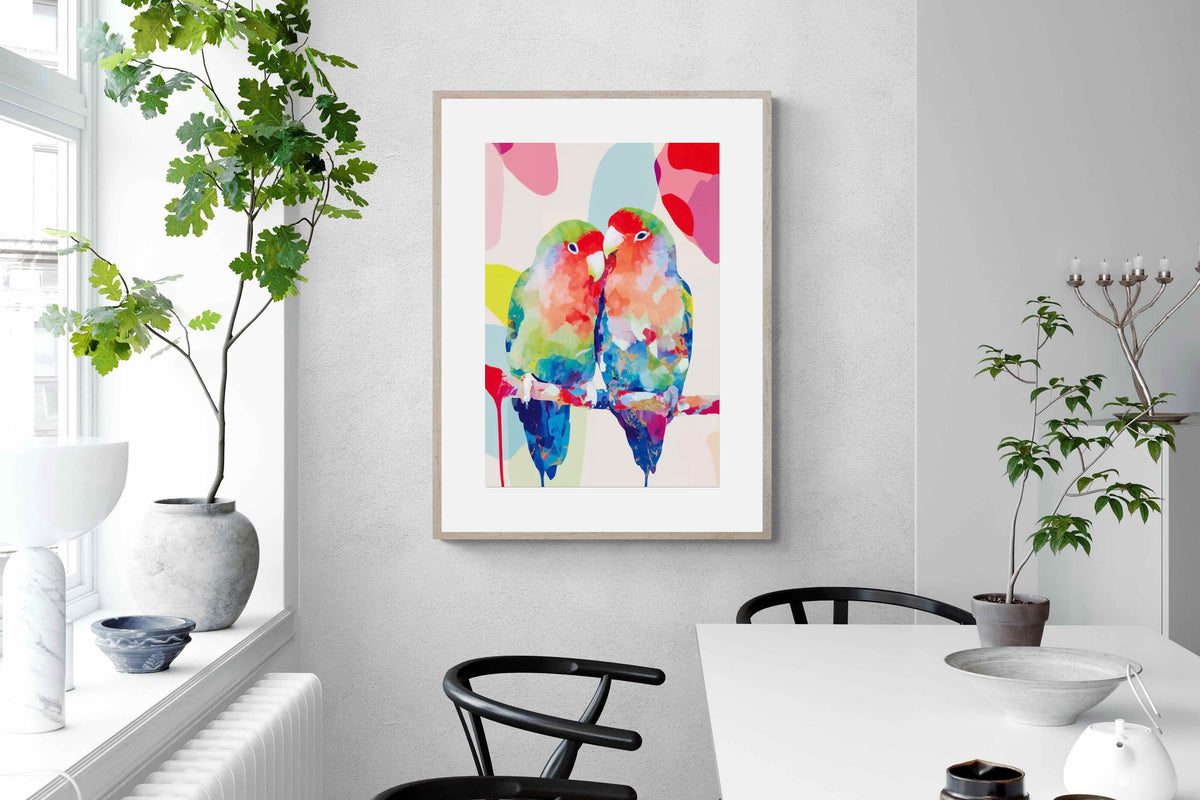 Pixalot ® Lovebirds on a Branch
