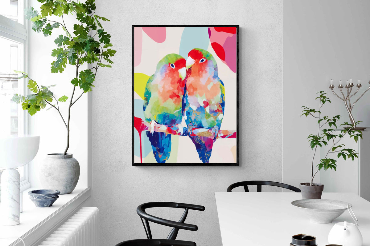 Pixalot ® Lovebirds on a Branch