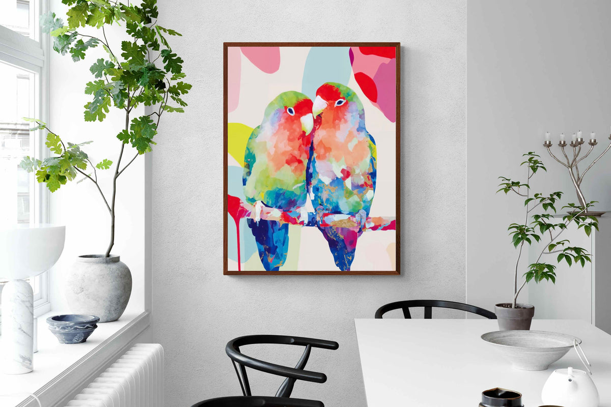 Pixalot ® Lovebirds on a Branch