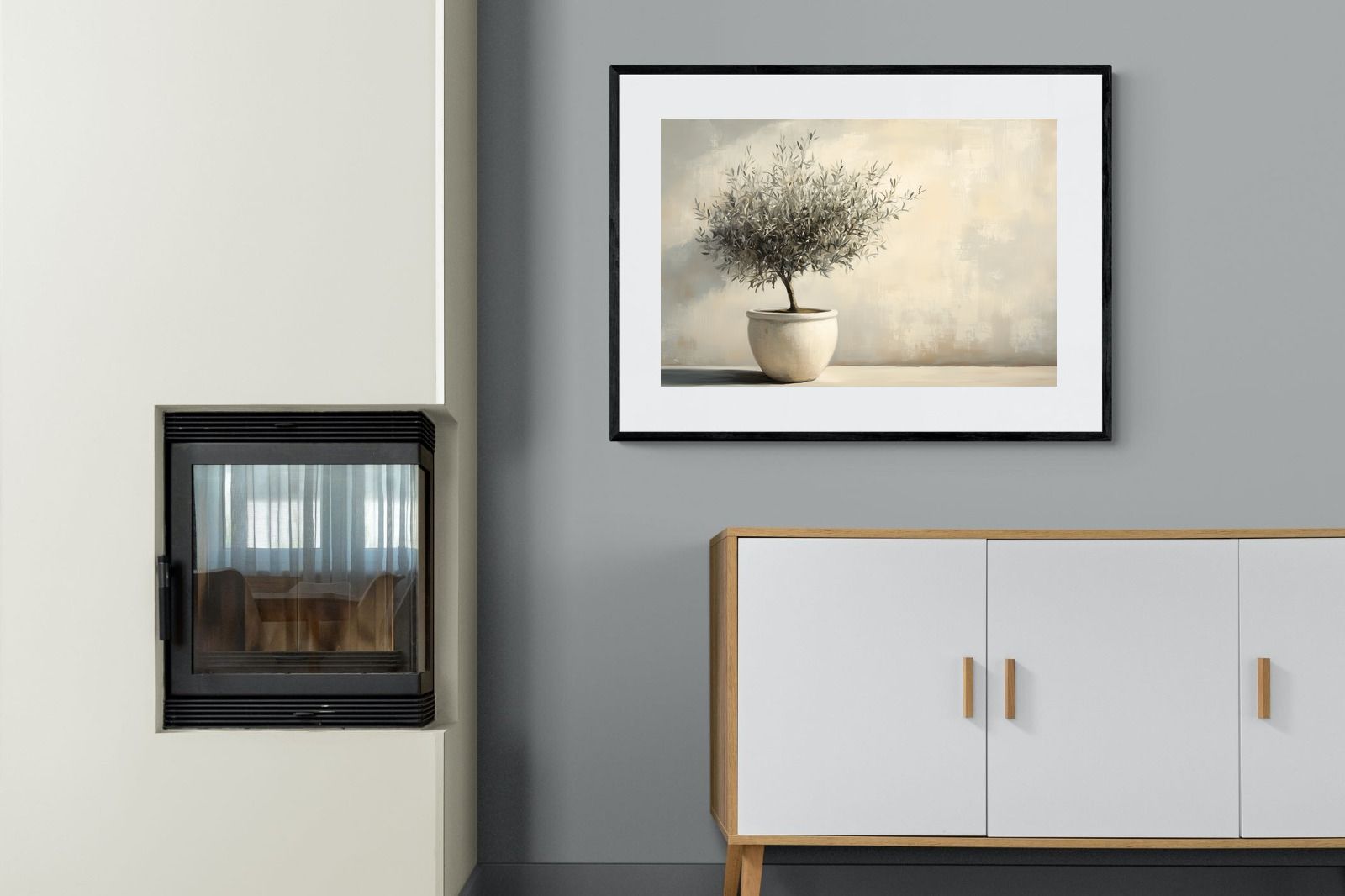 Pixalot Olive Tree in White Pot