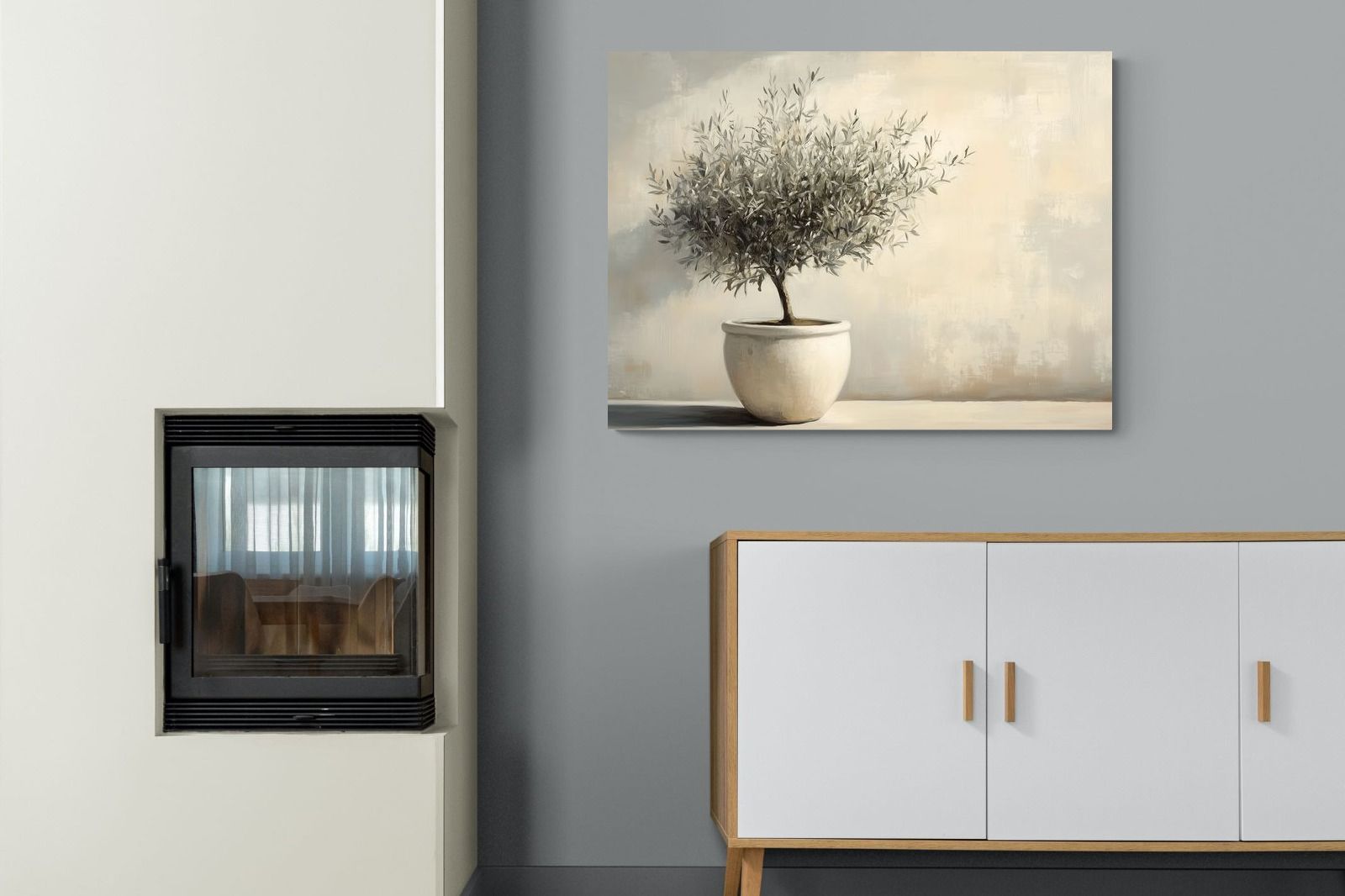 Pixalot Olive Tree in White Pot