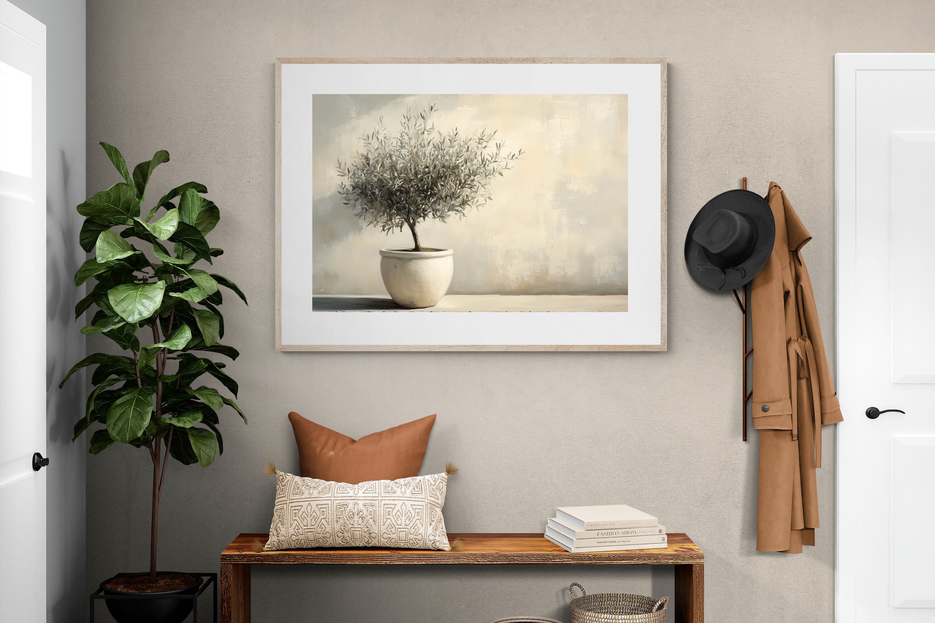 Pixalot Olive Tree in White Pot