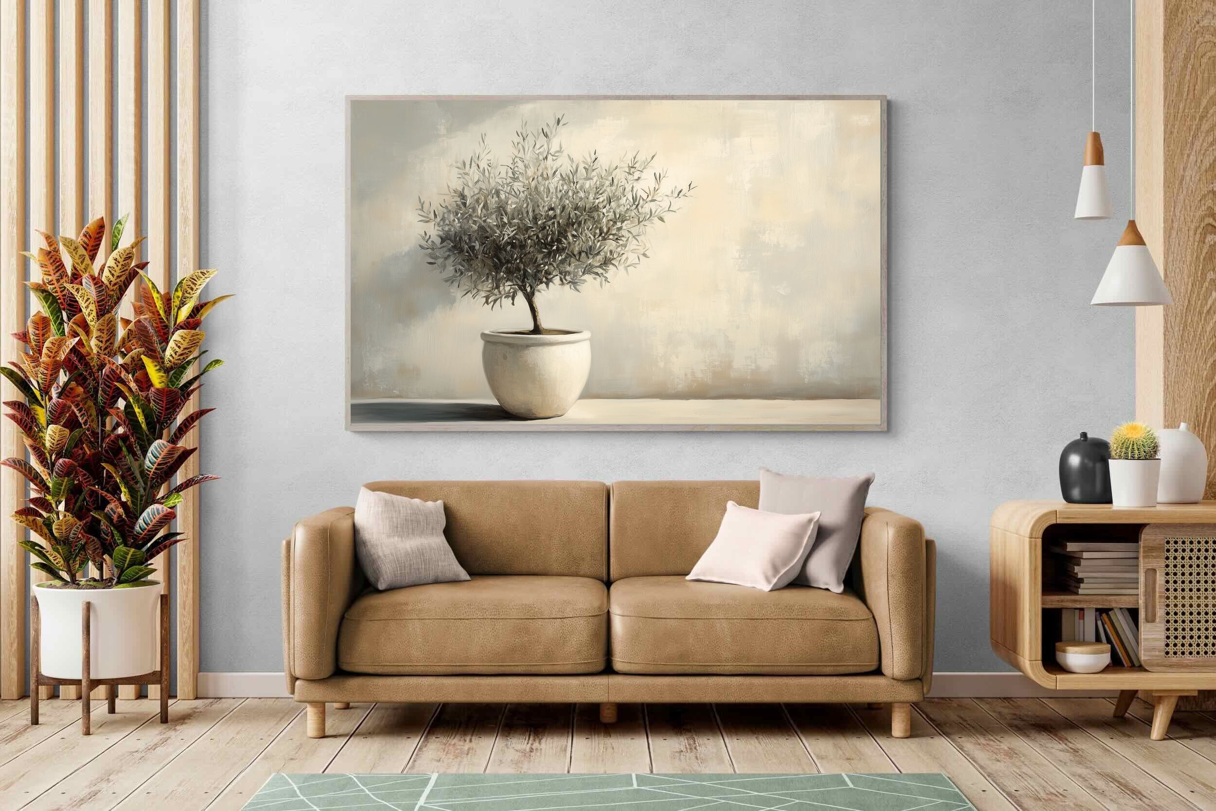 Pixalot Olive Tree in White Pot
