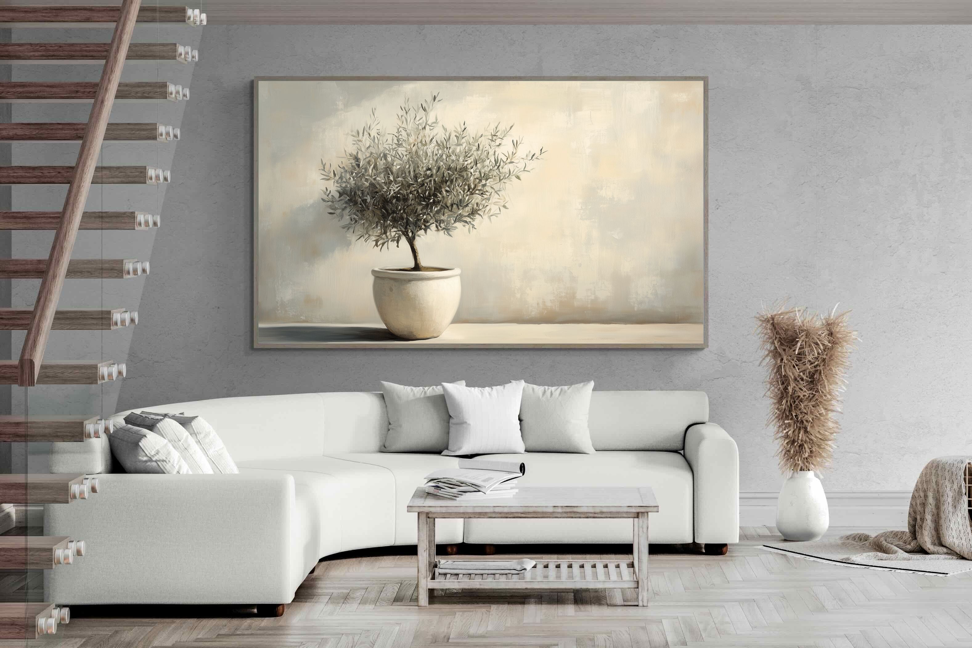 Pixalot Olive Tree in White Pot