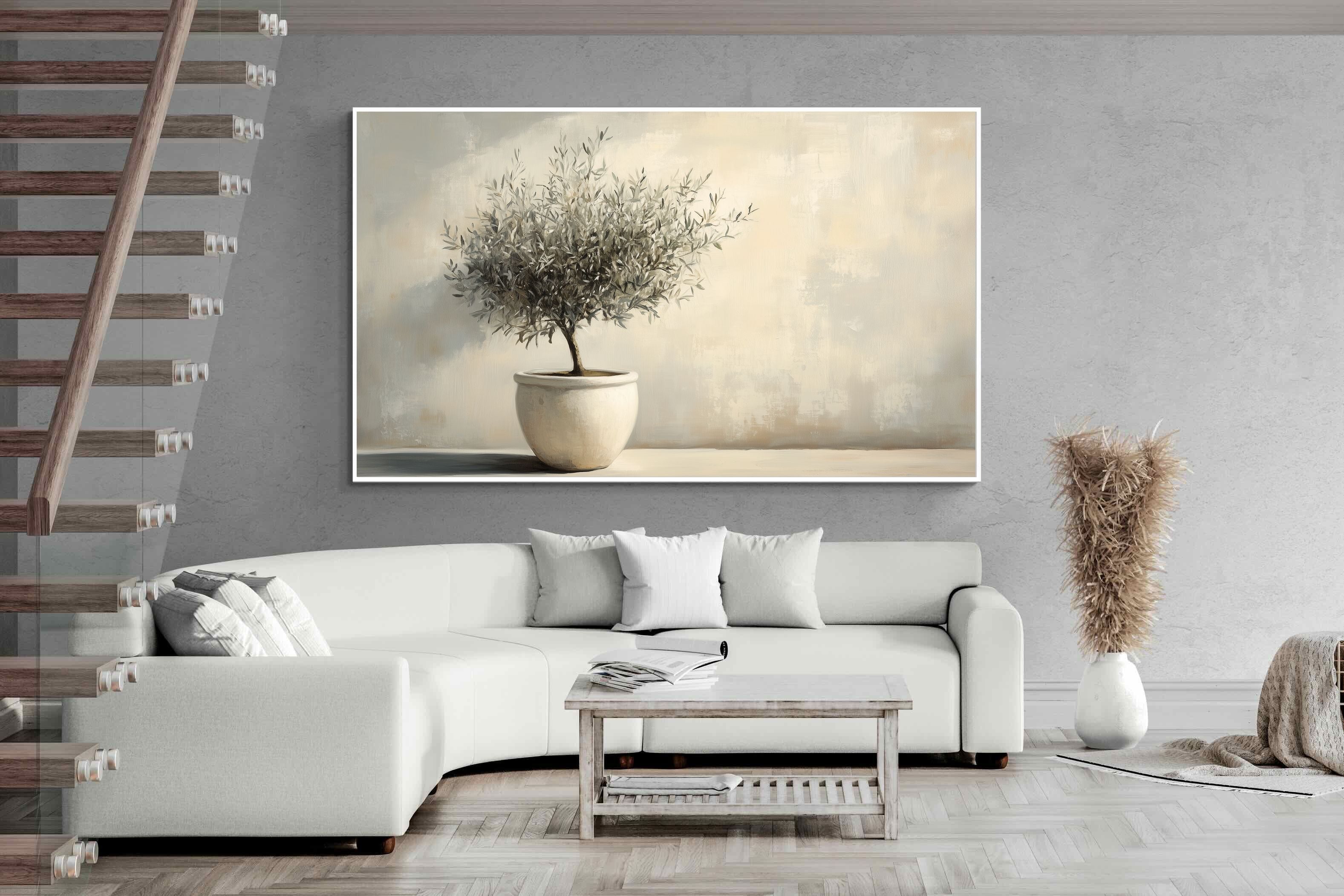 Pixalot Olive Tree in White Pot