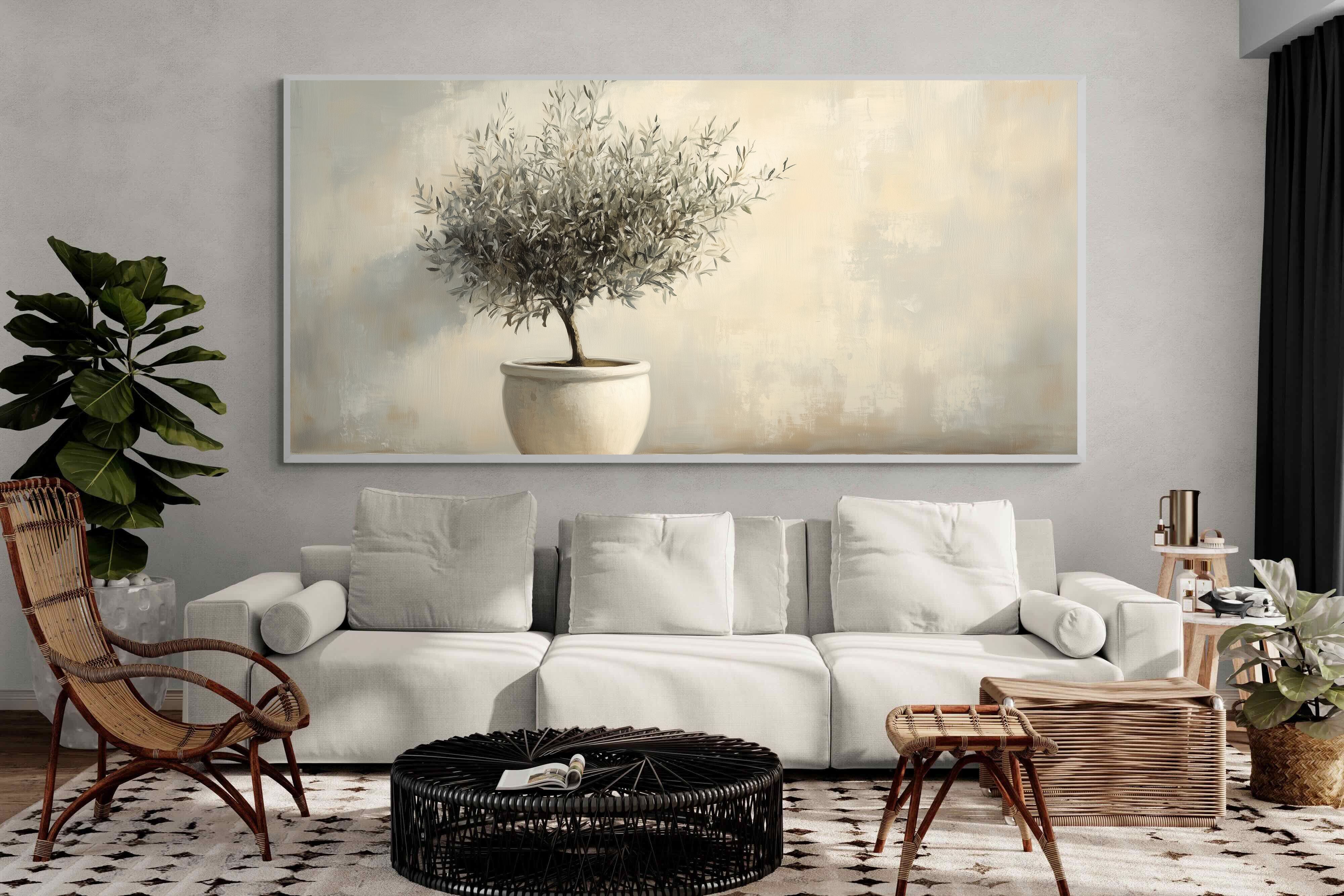 Pixalot Olive Tree in White Pot