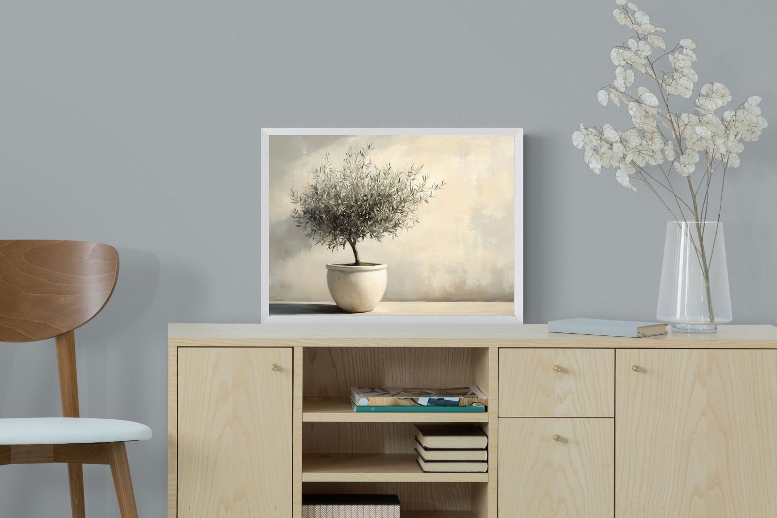 Pixalot Olive Tree in White Pot