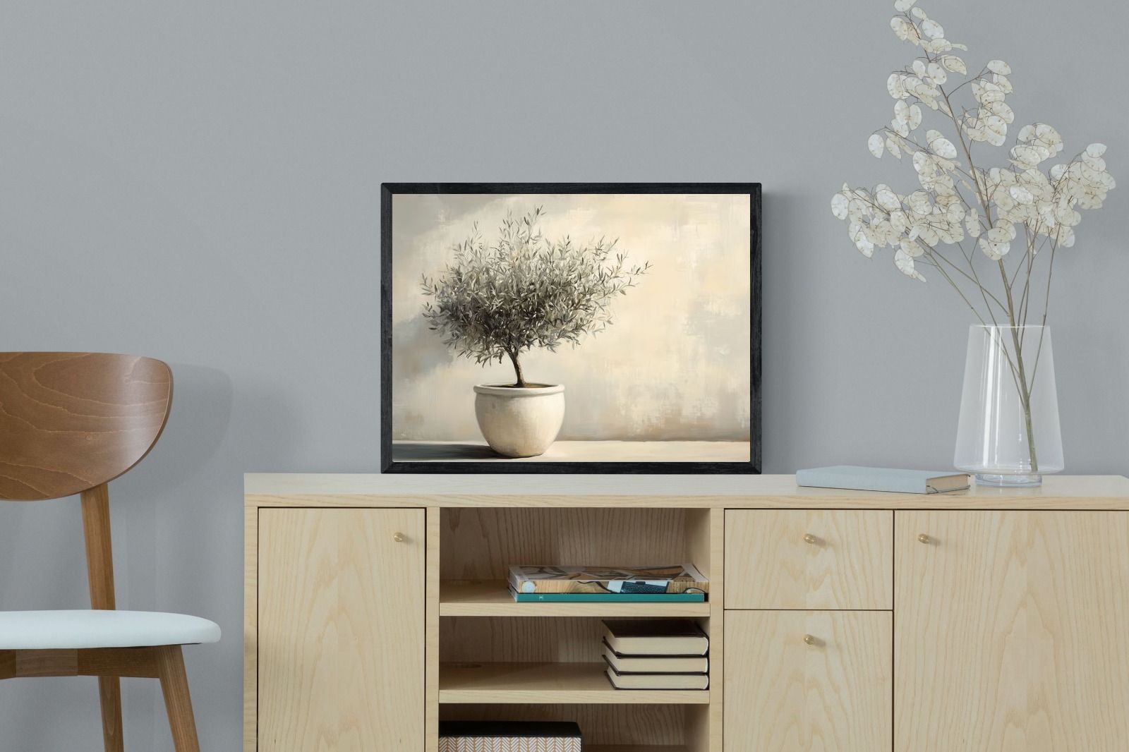 Pixalot Olive Tree in White Pot