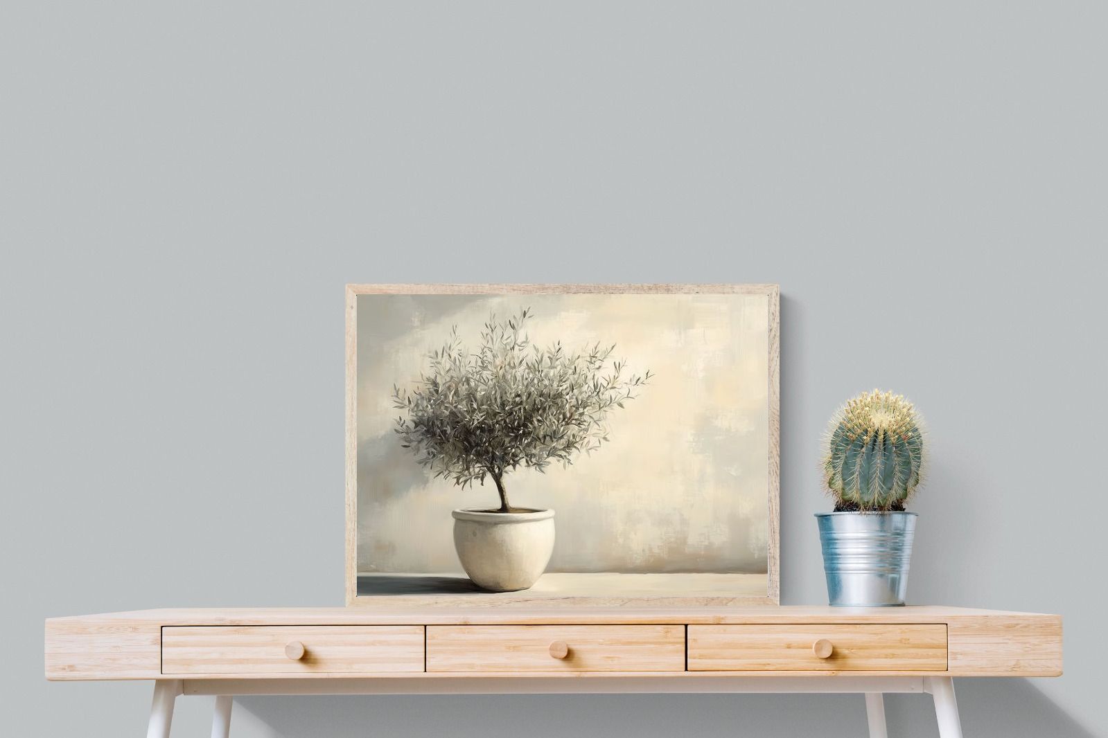 Pixalot Olive Tree in White Pot