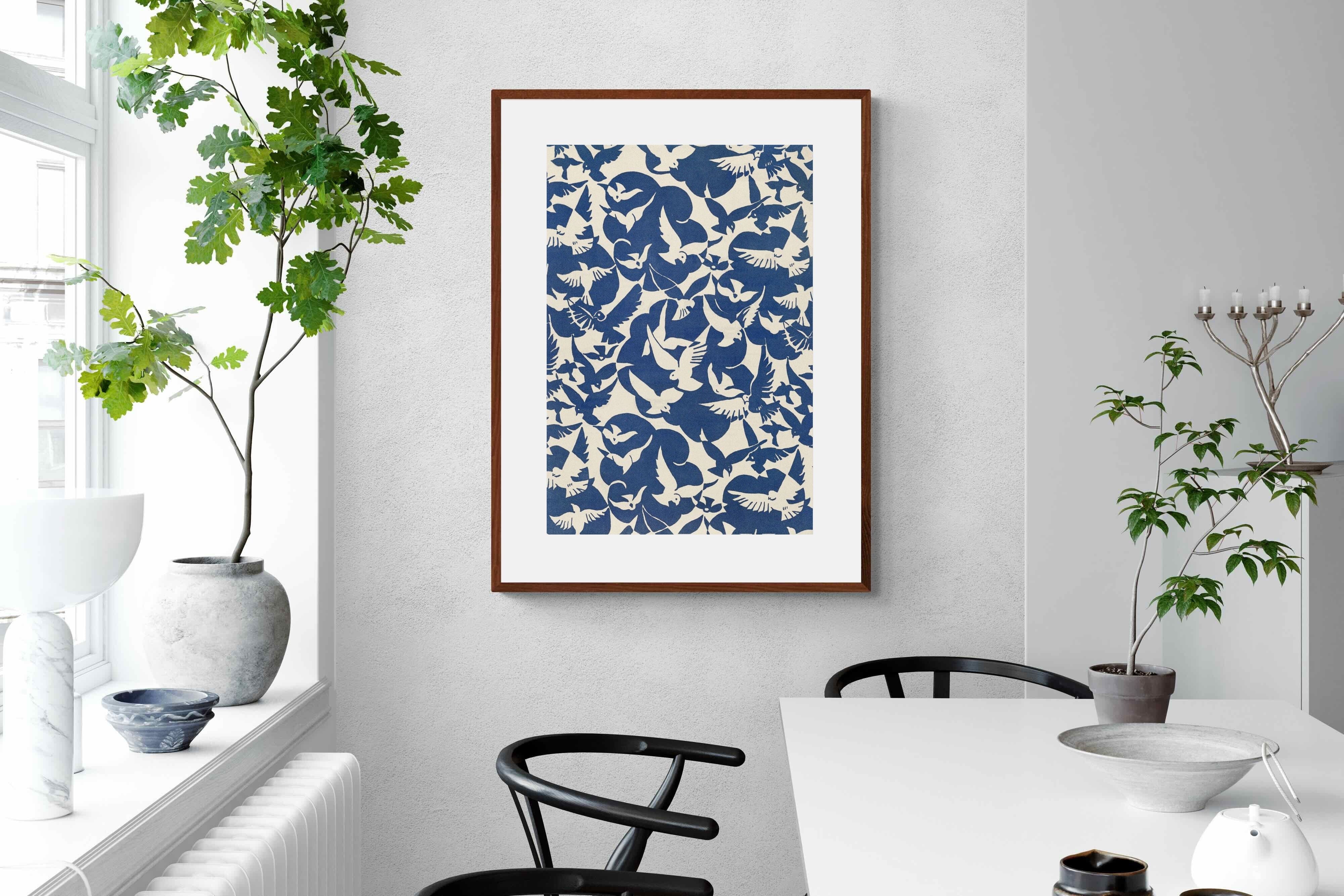 Pixalot Pigeons in White & Blue