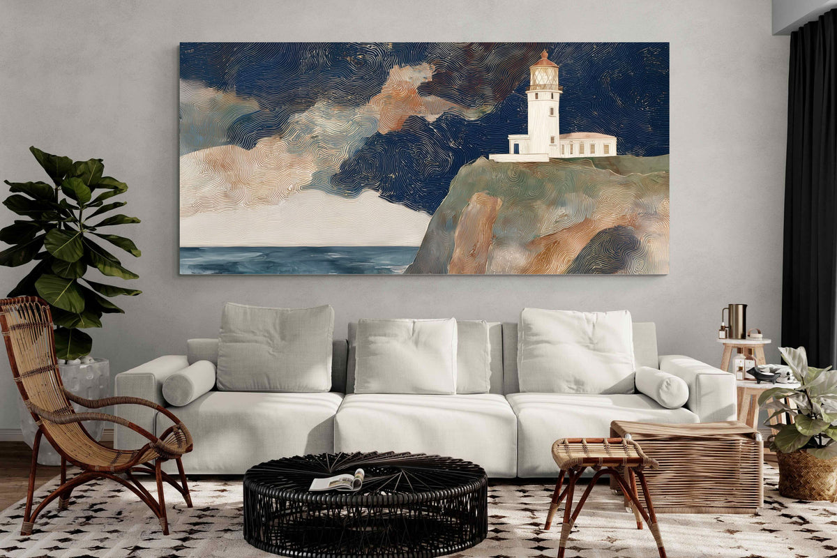 Pixalot ® Lighthouse on a Stormy Cliff