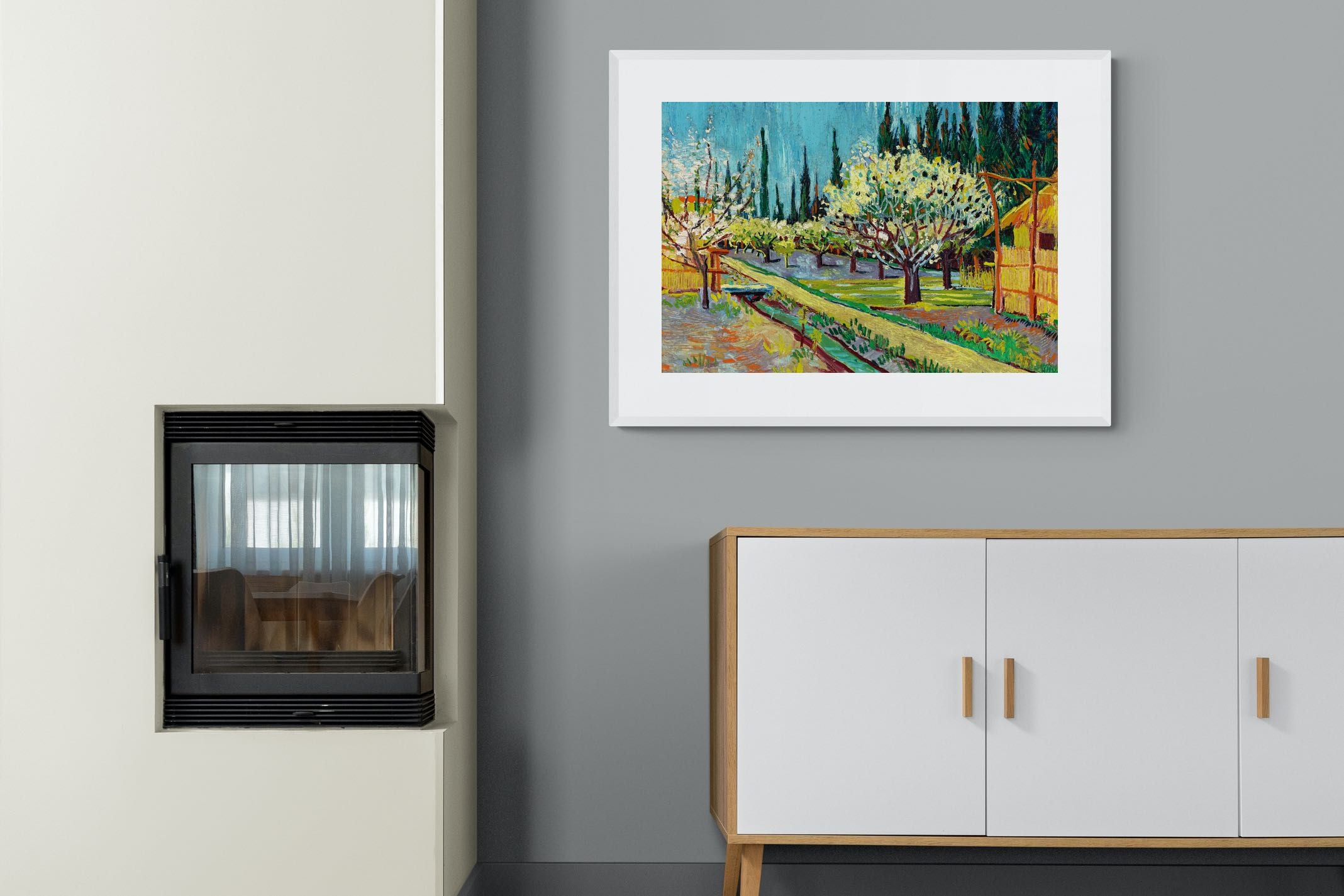 Pixalot ® Orchard Bordered by Cypresses