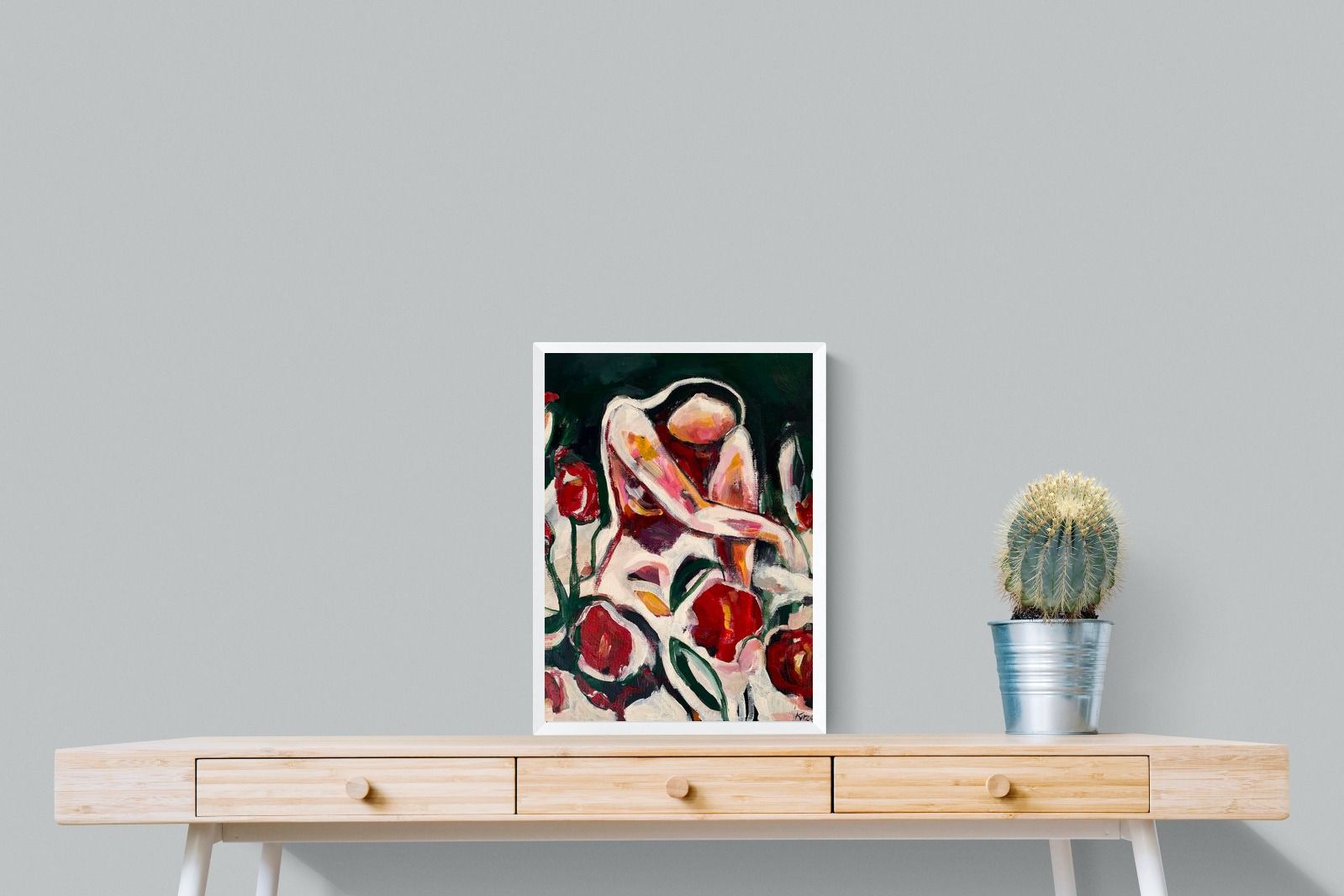 Pixalot Woman Among Red Flowers