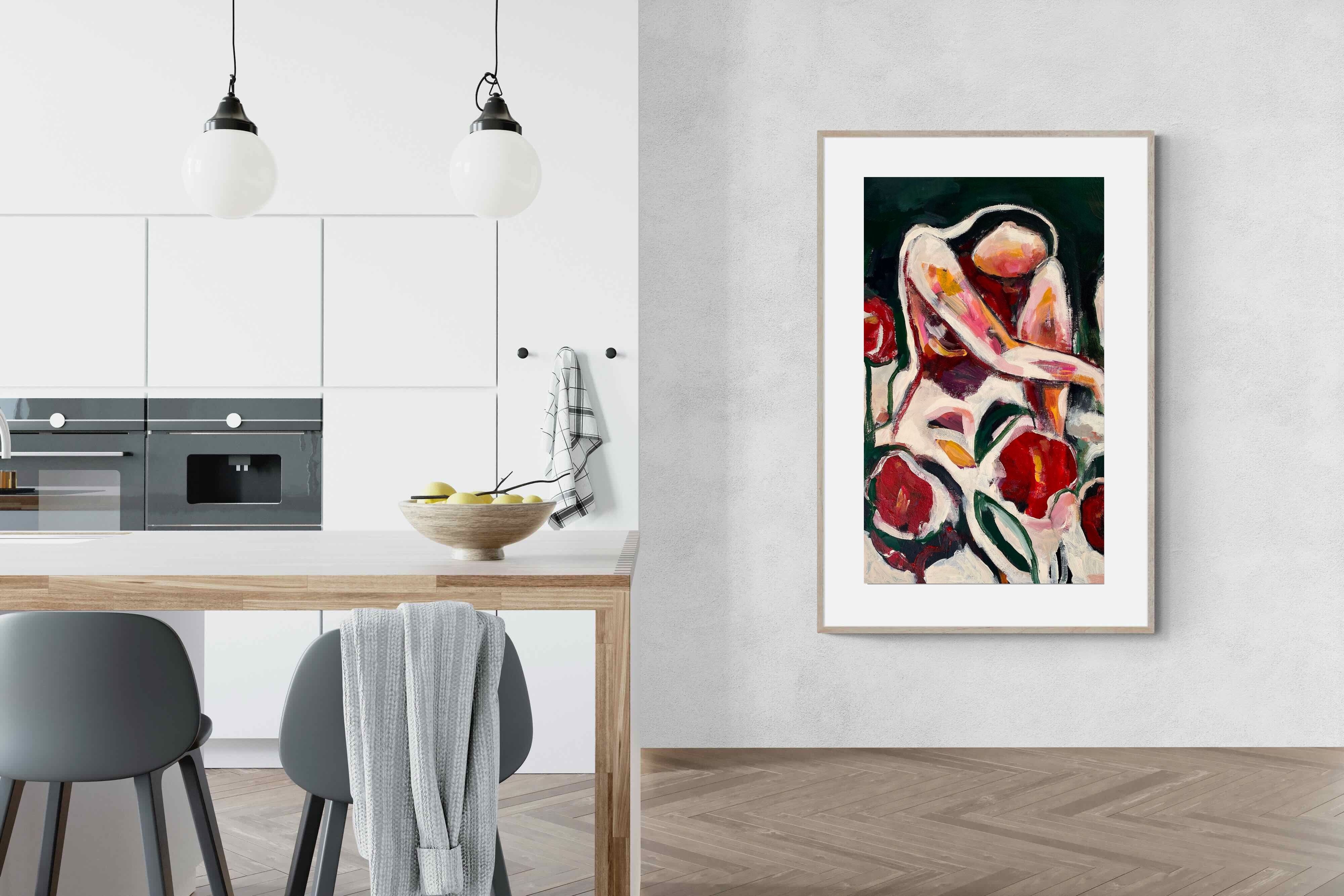 Pixalot Woman Among Red Flowers