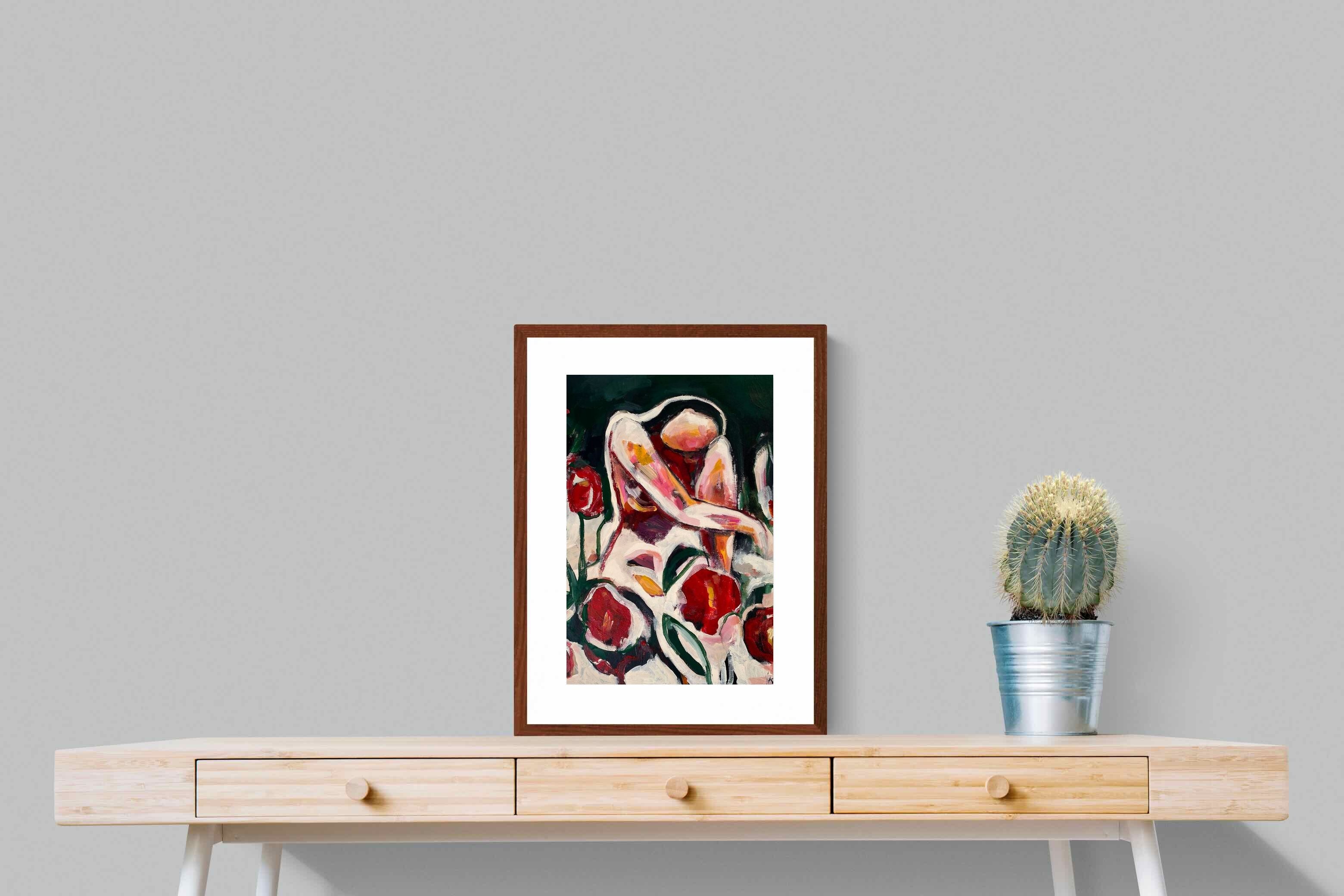 Pixalot Woman Among Red Flowers