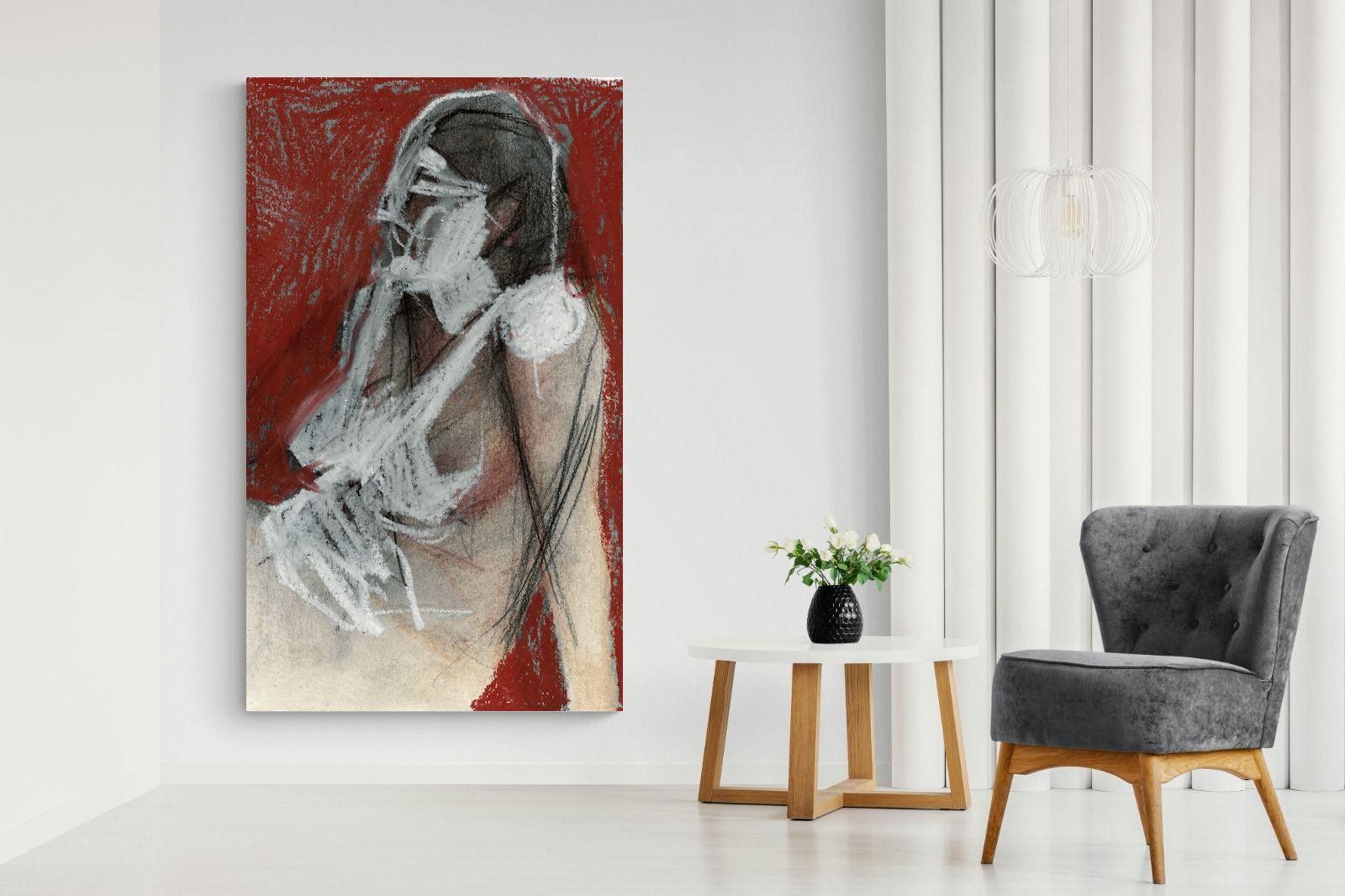 Pixalot Red Drape Study