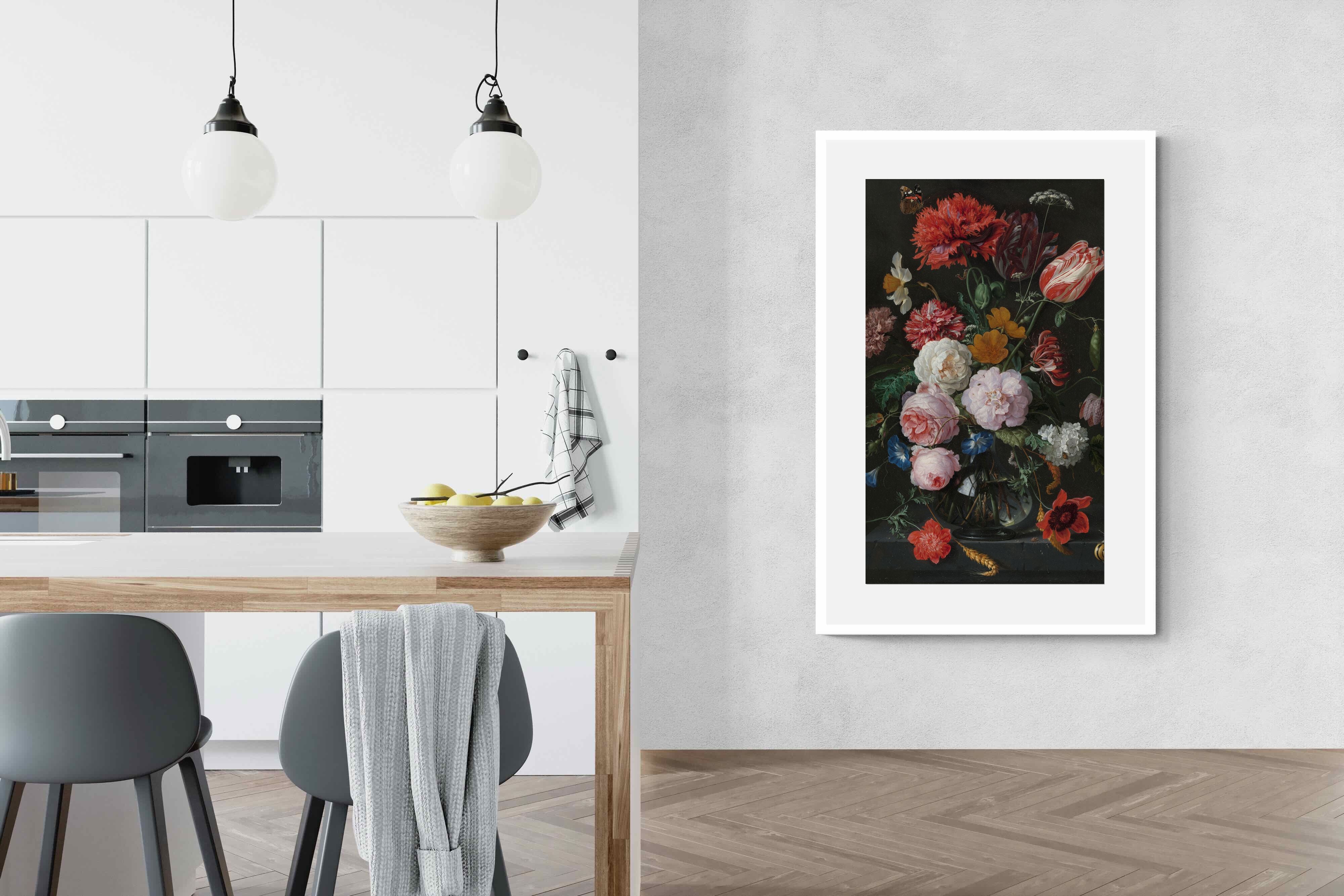 Pixalot Still Life with Flowers in a Glass Vase