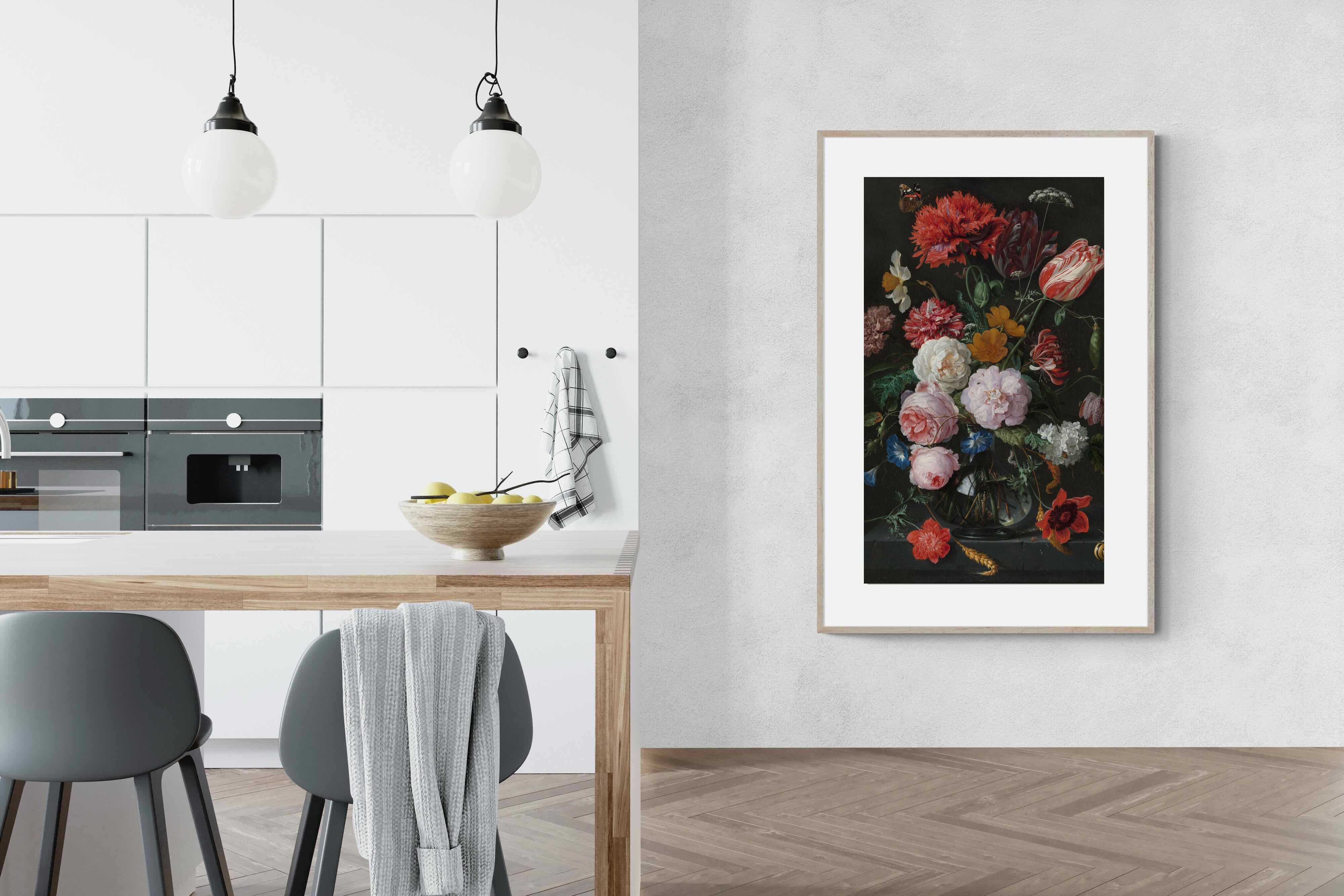 Pixalot Still Life with Flowers in a Glass Vase